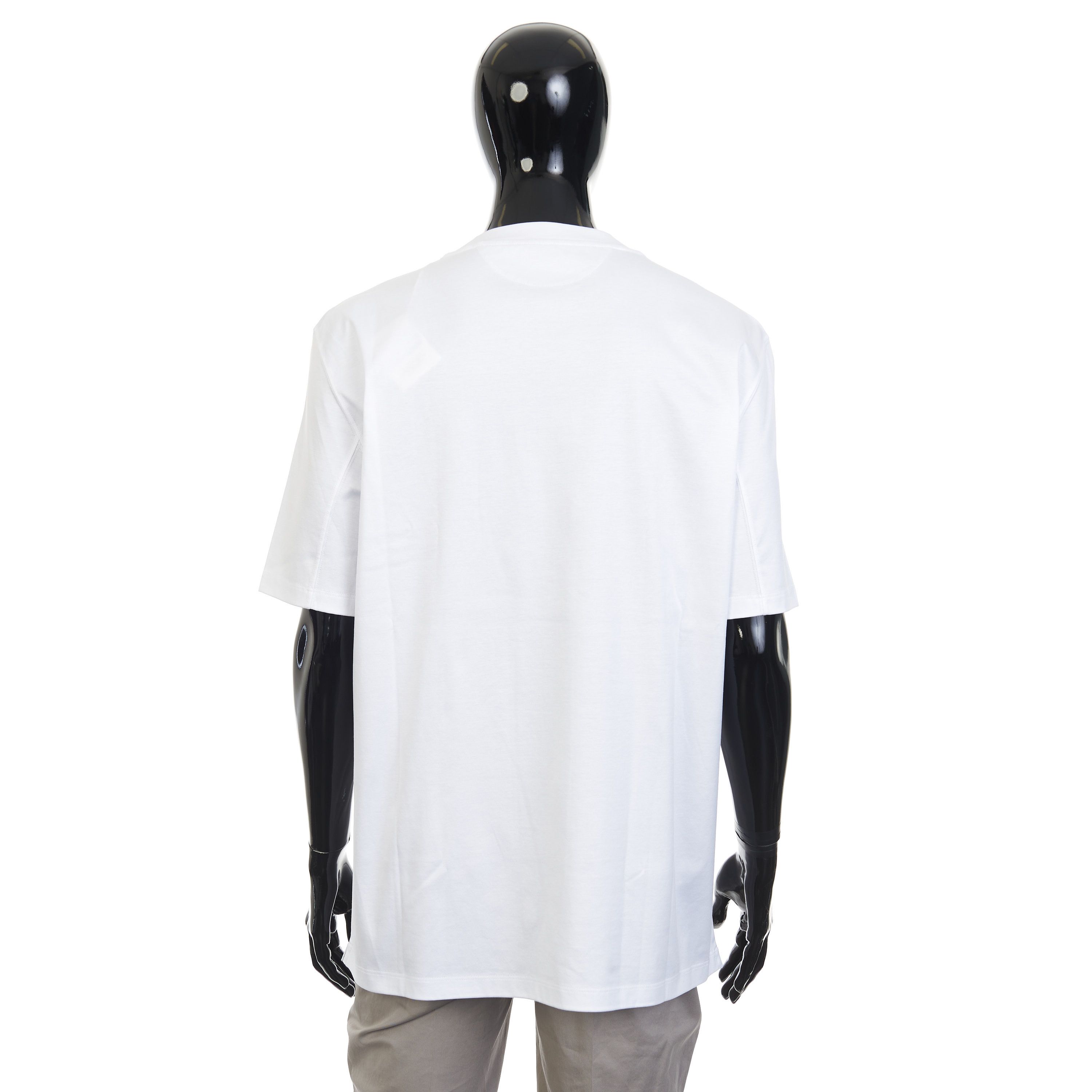 Brunello Cucinelli White Cotton Jersey Crew neck Tshirt With Logo Size M Size US M / EU 48-50 / 2 - 5 Thumbnail
