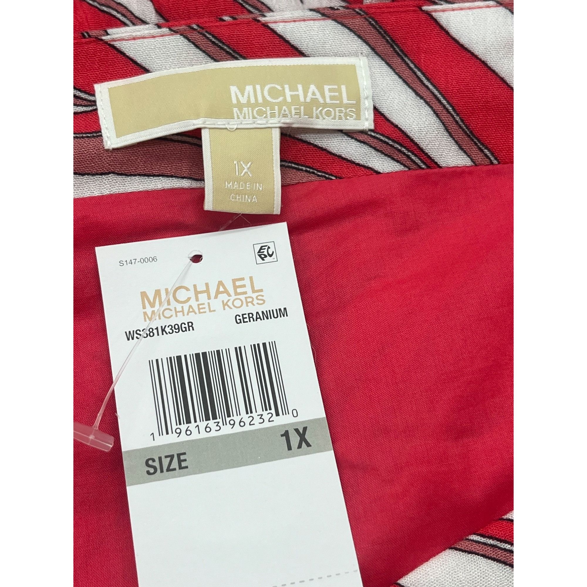 Other Michael Michael Kors Plus Size Zebra Midi Dress, Geranium, 1 Size ONE SIZE - 12 Thumbnail