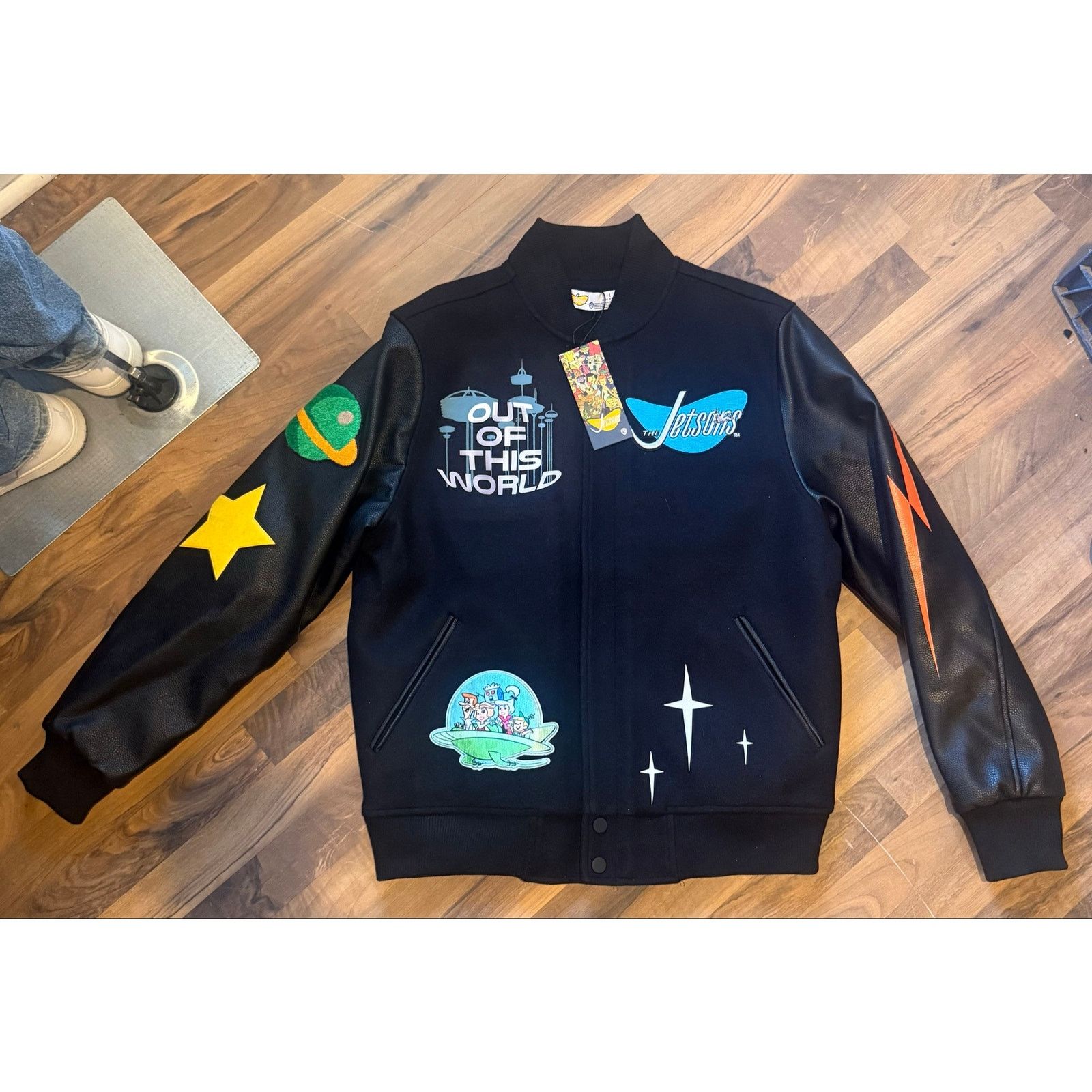 Other The Jetsons heavy letterman jacket with patches size L NWT Size US L / EU 52-54 / 3 - 1 Thumbnail