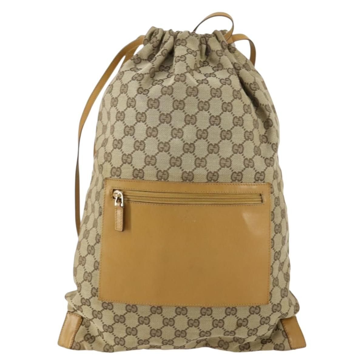 Gucci Gucci Drawstring Backpack GG Canvas Size ONE SIZE - 1 Thumbnail