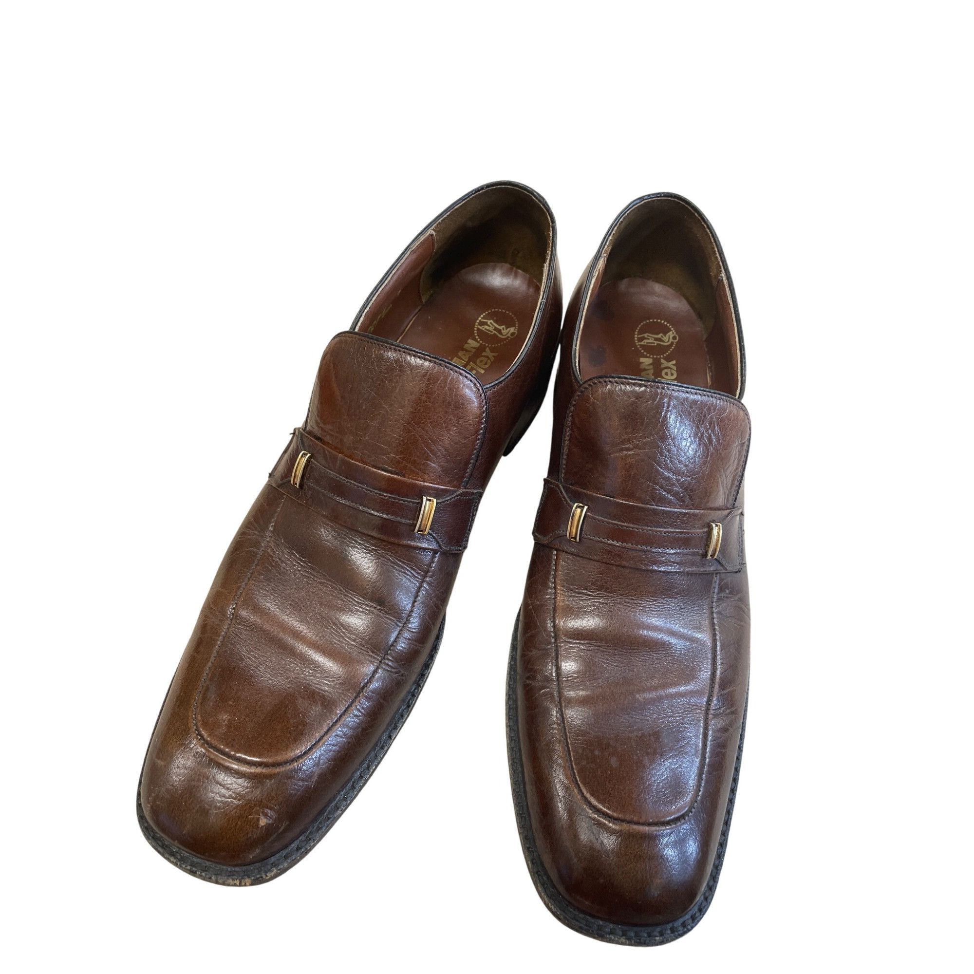 Freeman Freeman Free Flex Mens Brown Leather Slip-On Loafers Shoes S Size US 10.5 / EU 43-44 - 17 Thumbnail