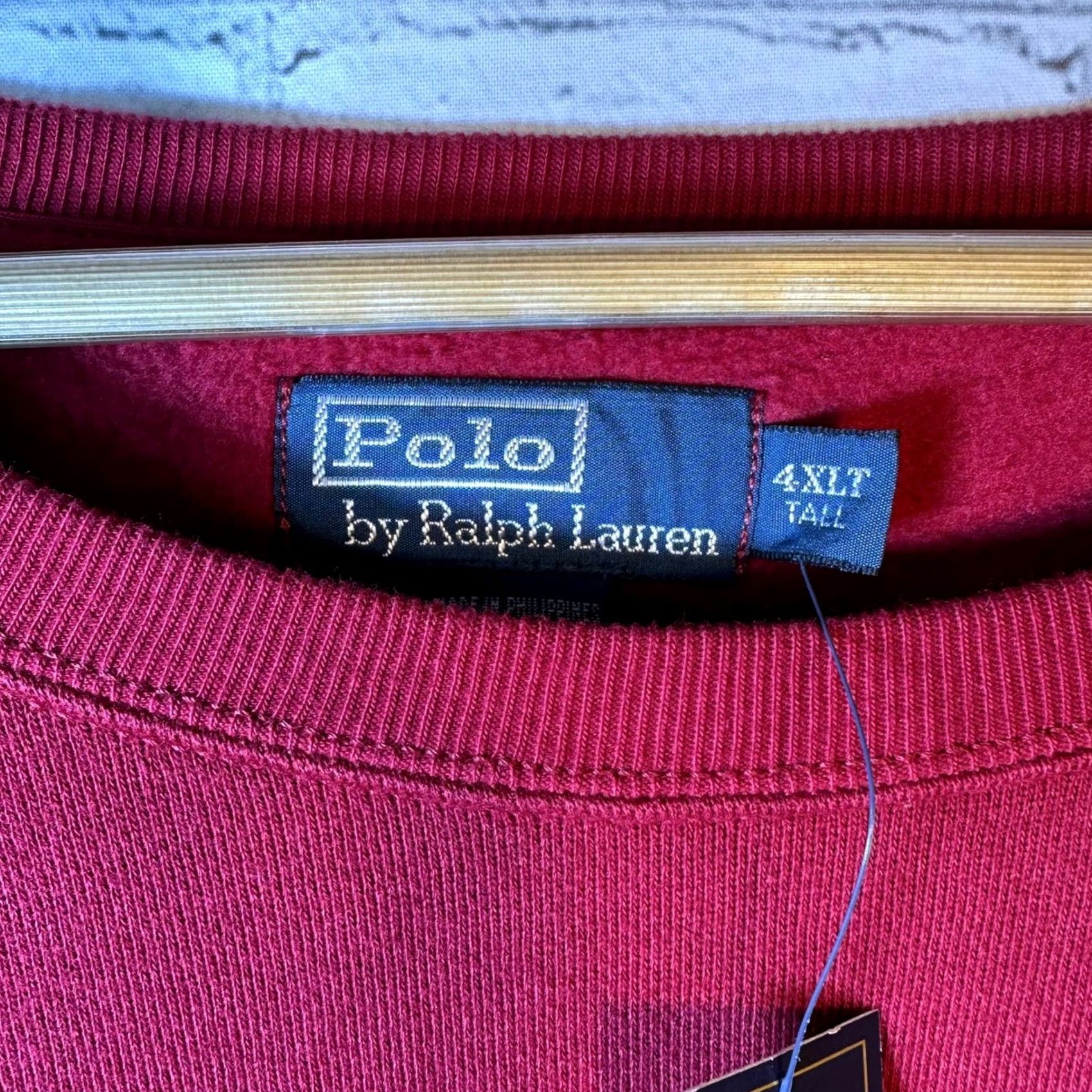 Polo Ralph Lauren Polo Ralph Lauren Sweatshirt Crew Neck Red 4XLT Tall Big & Tall Embroidered Pony Logo Fleece Cotton Blend Long Sleeve Pullover Classic Relaxed Fit Men Size US XXL / EU 58 / 5 - 2 Thumbnail