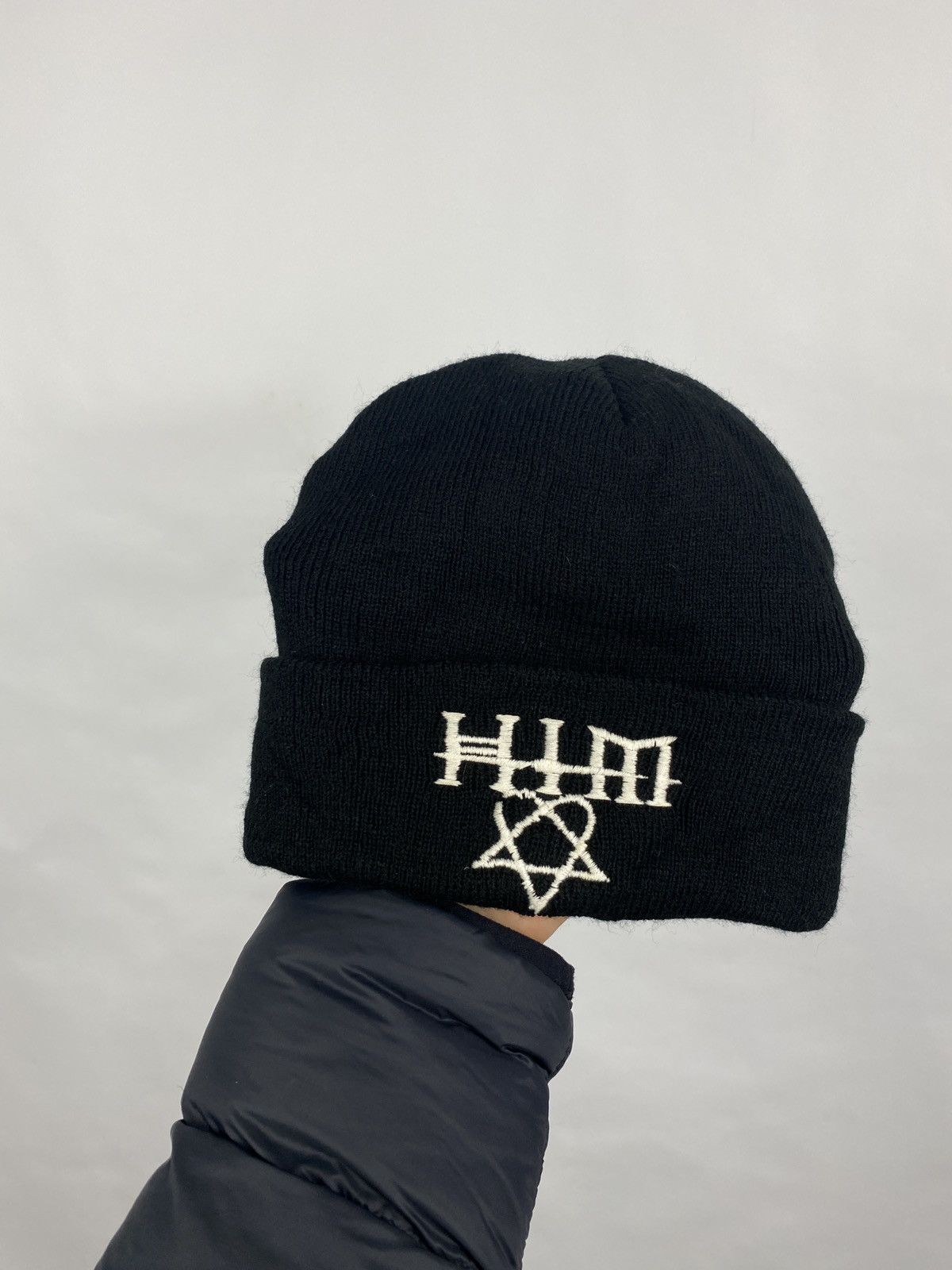 Band Tees Vintage Y2K HIM Heartagram Hat Band Metal Rare Retro Hype Size ONE SIZE - 2 Thumbnail