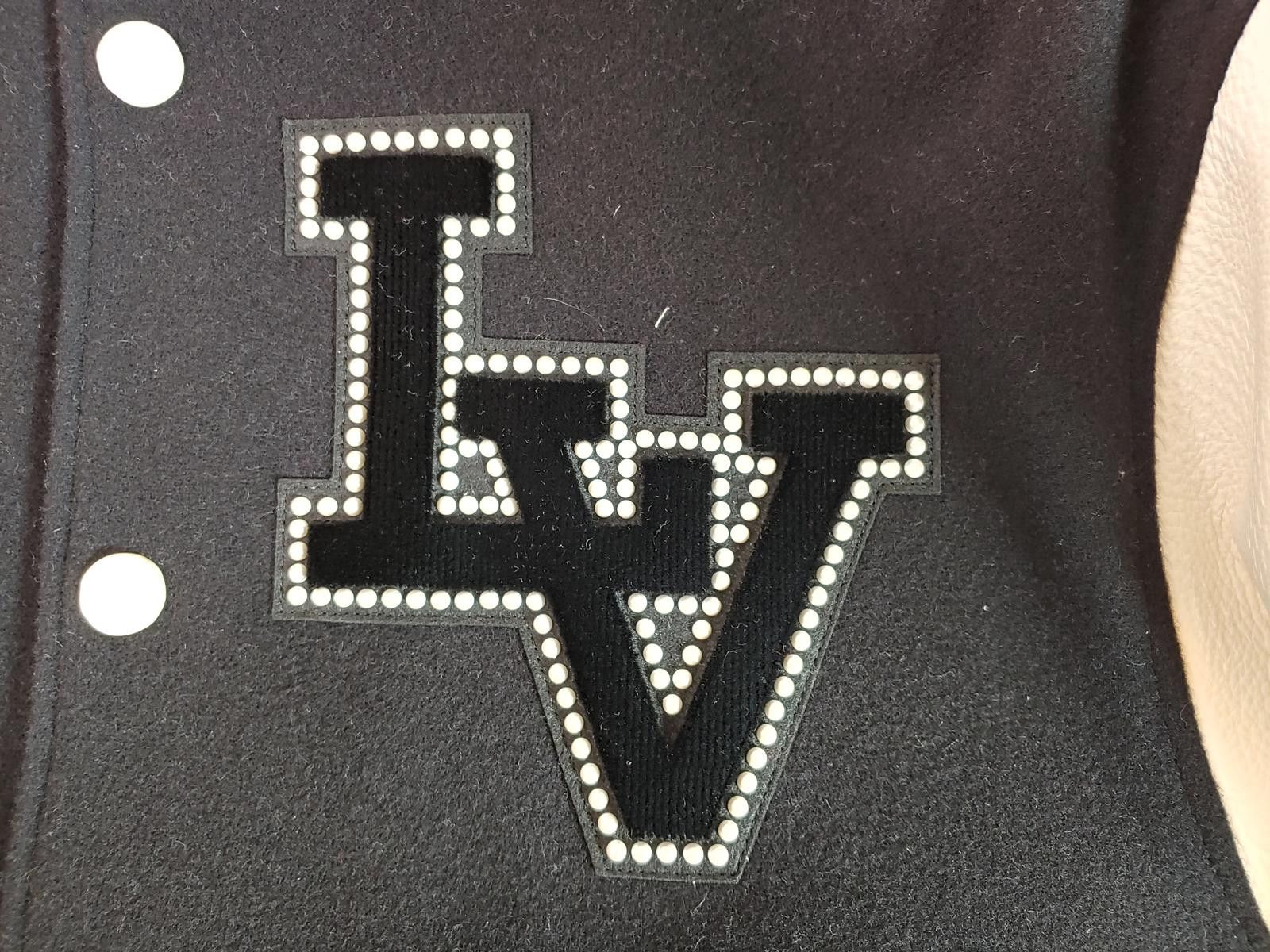 Louis Vuitton Louis Vuitton Marque Deposee Varsity Jacket in Black/White Size US L / EU 52-54 / 3 - 3 Thumbnail