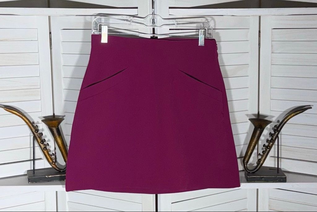 Express Express Y2K style mini skirt dark hot pink 2 front pockets S Size 27" / US 4 / IT 40 - 1 Thumbnail