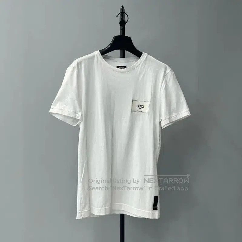 Fendi Fendi White Cotton Short Sleeve T-Shirt . Size S / US 4 / IT 40 - 1 Thumbnail