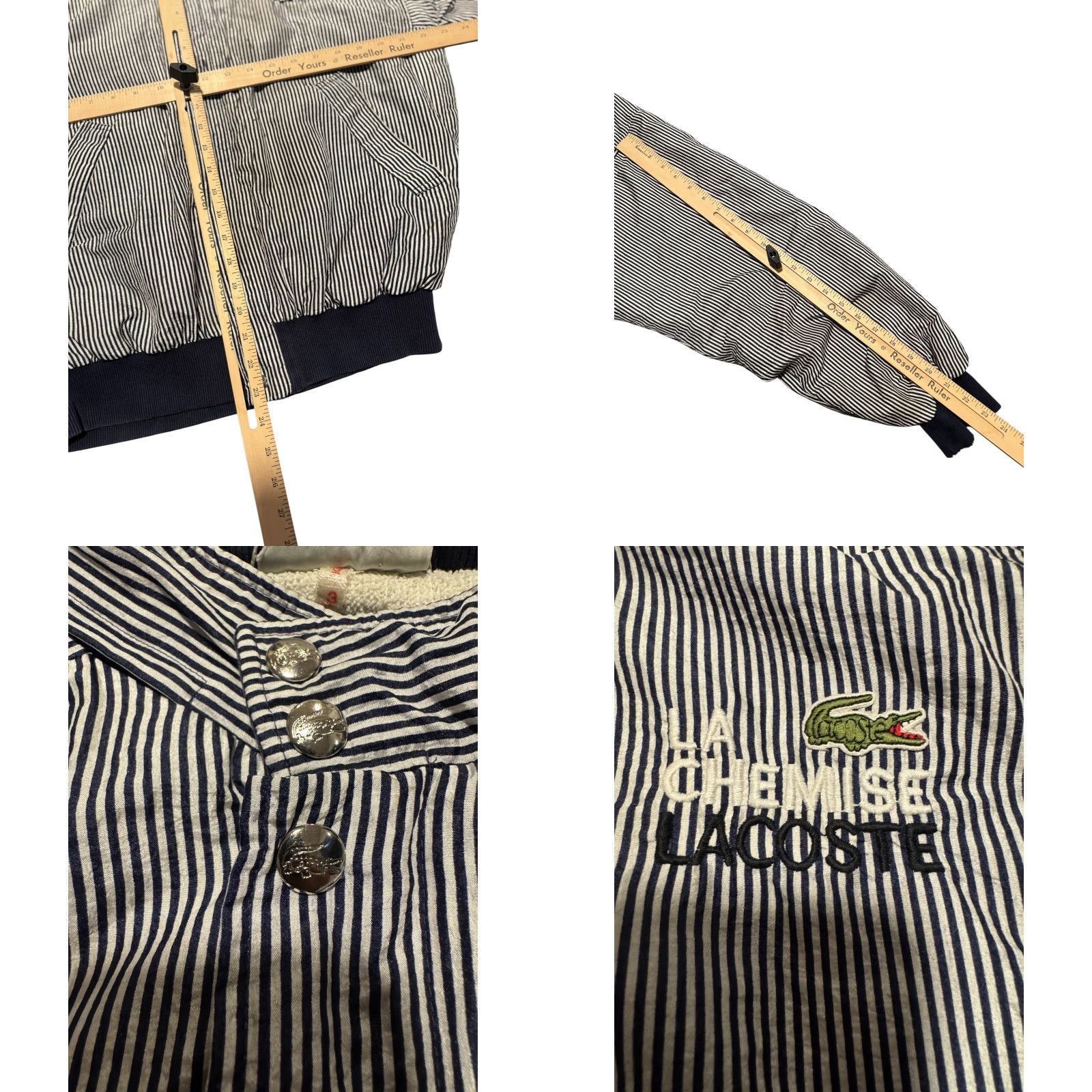 Lacoste VINTAGE Lacoste LA Chemise Striped Satin Bomber Jacket Mens Size S Blue 90s Sports Full Zip Rare Size US S / EU 44-46 / 1 - 9 Thumbnail