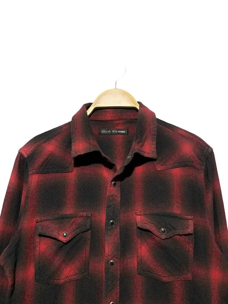 Tete Homme TETE homme by issey miyake shadow plaid flannel shirr Size US S / EU 44-46 / 1 - 4 Thumbnail