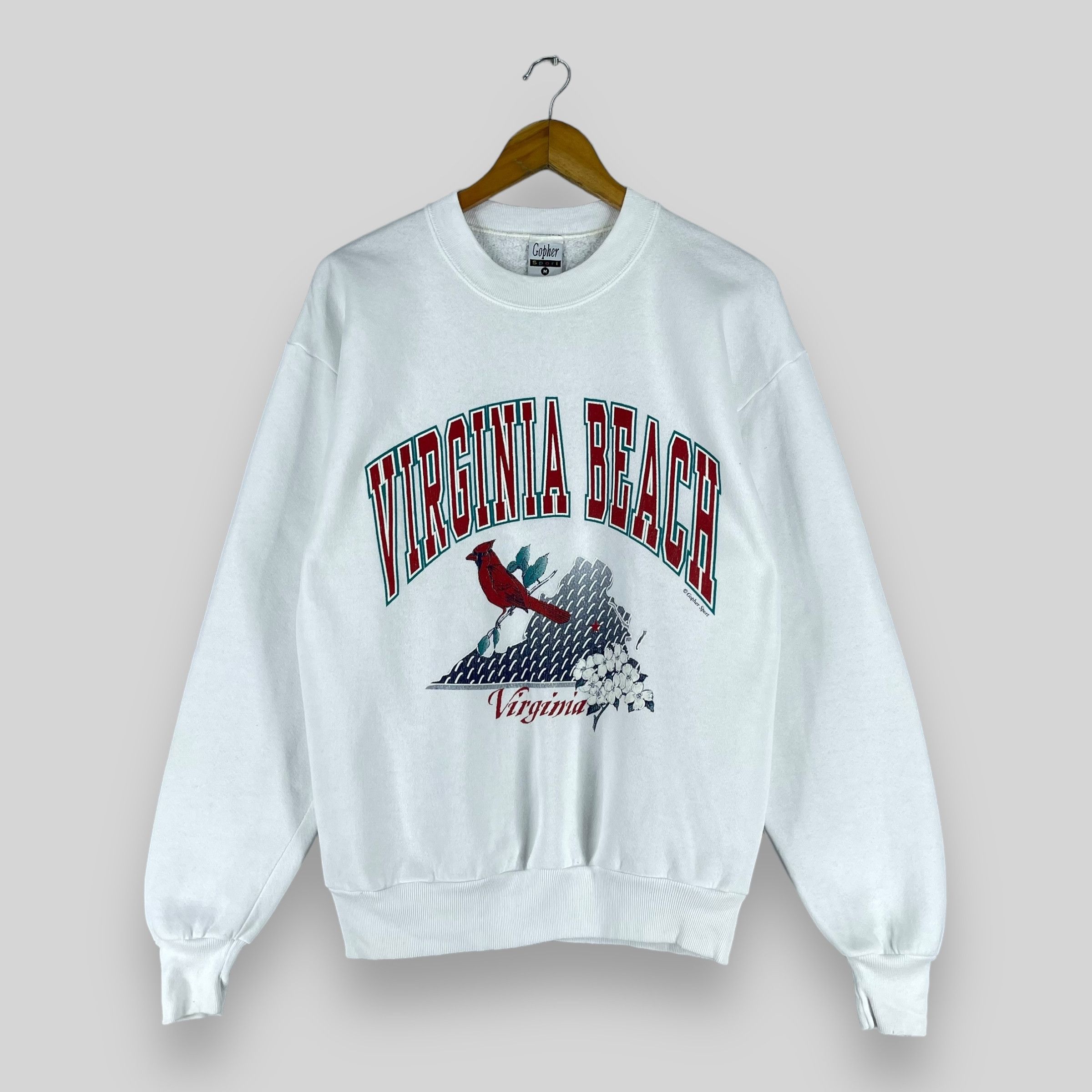 Habitat × Vintage Vintage VIRGINIA BEACH Red Cardinal Sweatshirt Size US M / EU 48-50 / 2 - 1 Thumbnail
