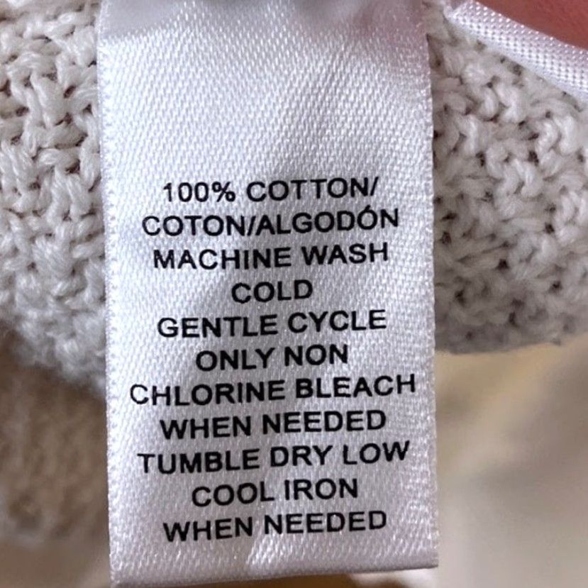 Loft LOFT Ann Taylor Womens Sweater Cream Knit Crew Neck Long Sleeve 100% Cotton S Pullover Casual Workwear Cardigan not wool not acrylic Size S / US 4 / IT 40 - 7 Thumbnail