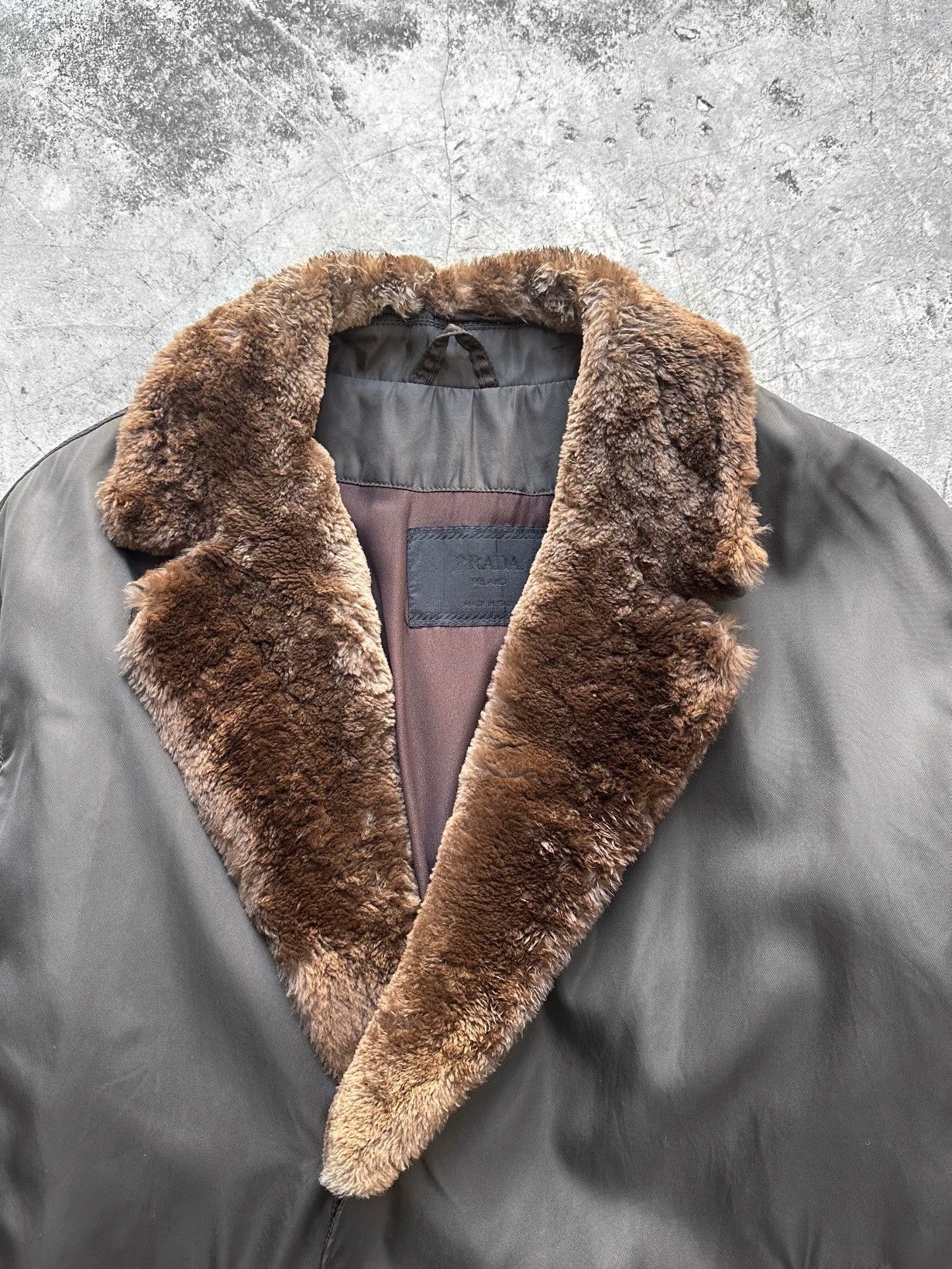 Prada 90s Beaver Fur Collar Nylon Jacket Size US M / EU 48-50 / 2 - 3 Thumbnail