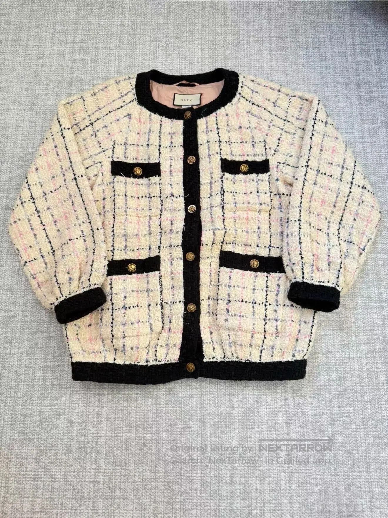 Gucci Gucci Marshmallow Ivory Tweed Jacket. Size S / US 4 / IT 40 - 1 Thumbnail