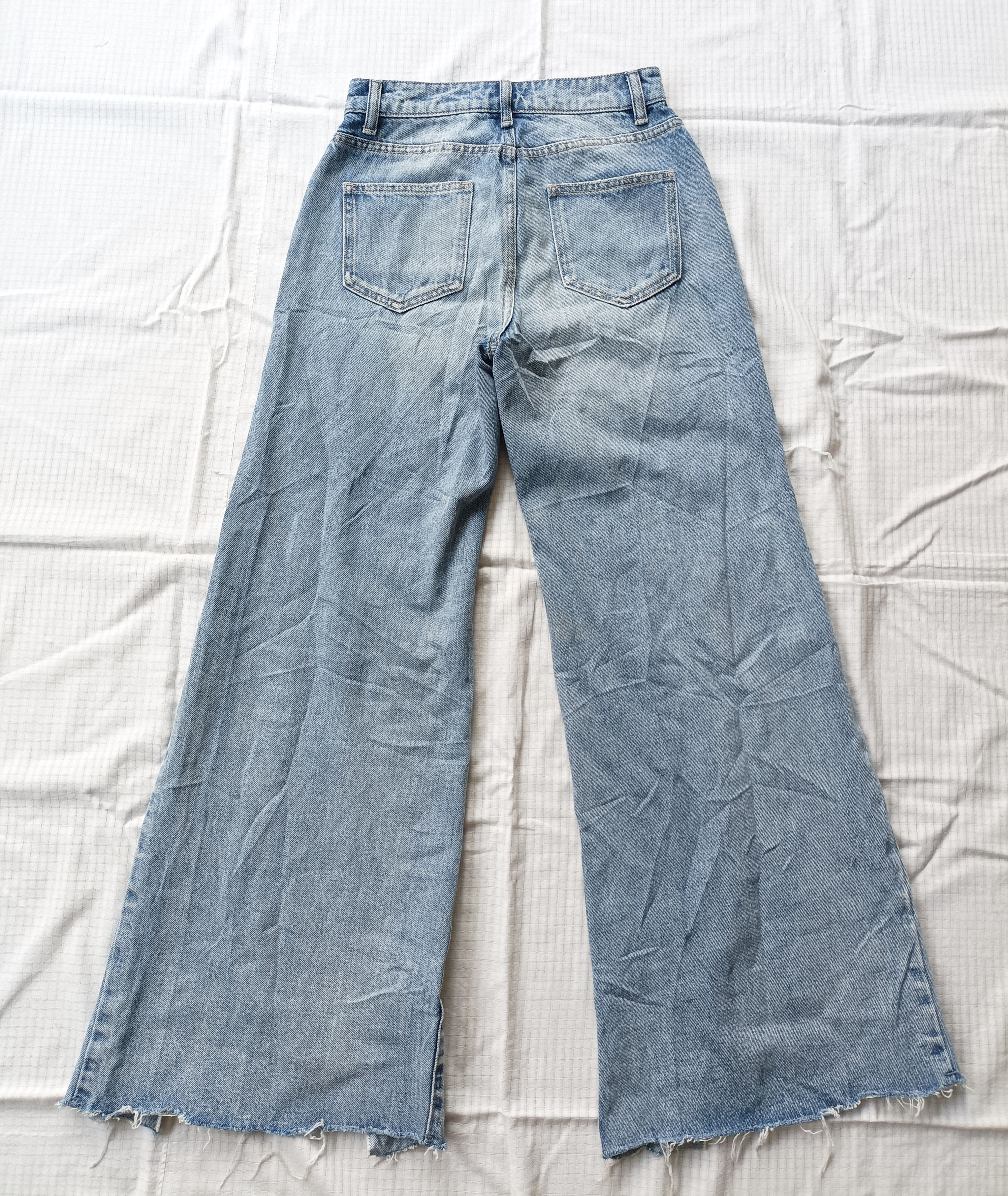 Japanese Brand (P177) Emoda Distressed Women Front Slit Flare Jeans Sz 1 Size 26" / US 2 / IT 38 - 9 Thumbnail