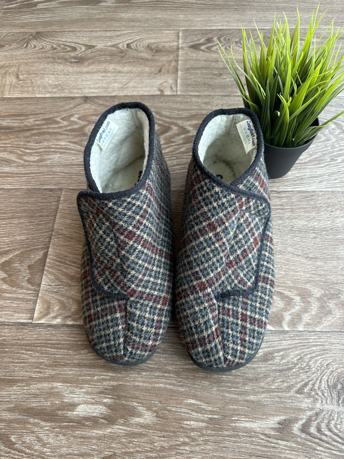 Vintage 🔥 Cosyfeet Mens Slipper Robbie Warm Lined Retro Check Size US 10 / EU 43 - 4 Thumbnail