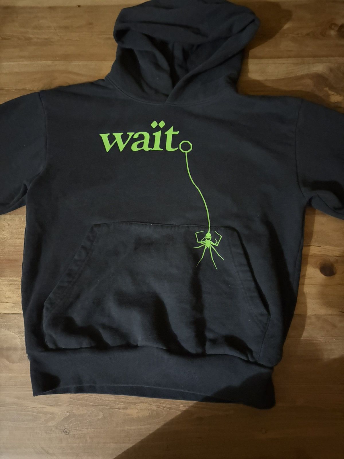 Sp5der Sp5der Black “Wait” Hoodie Size Small Size US S / EU 44-46 / 1 - 1 Thumbnail