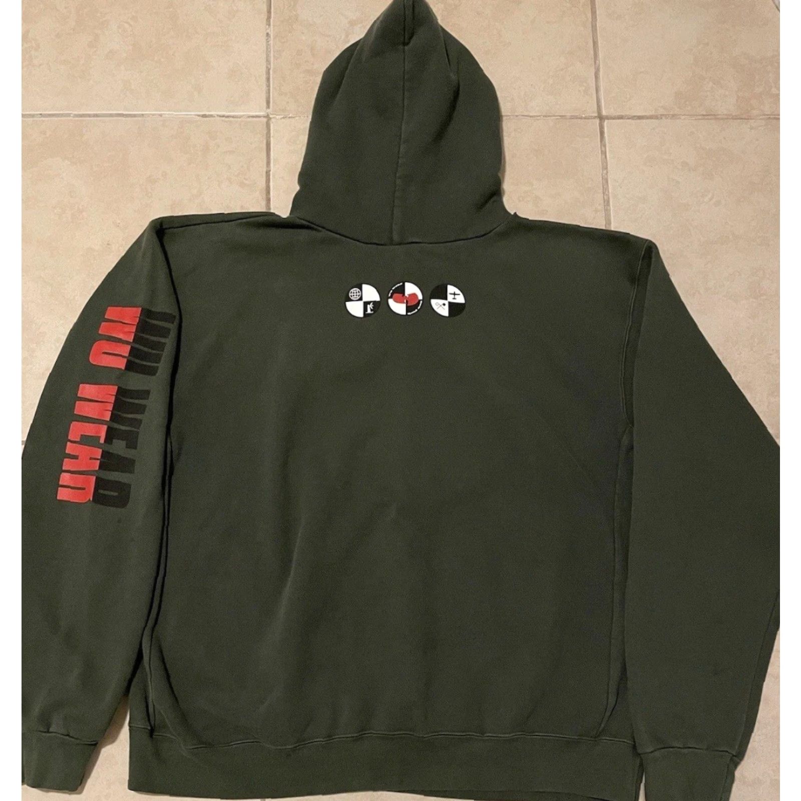 Vintage VINTAGE Wu Wear Hoodie Sweatshirt 2XL Green Men Pullover Grunge Hip Hop NYC 90s Wu Tang Rza Gza Raekwon Size US XXL / EU 58 / 5 - 2 Thumbnail
