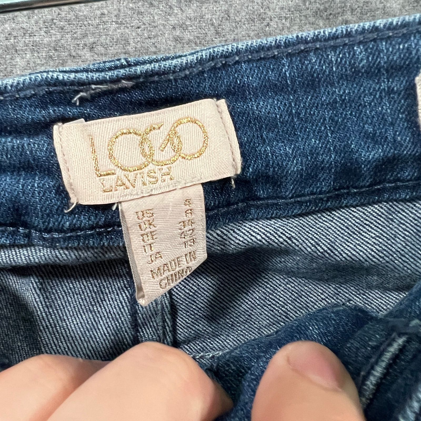 Other Logo Lavish Jeans Womens 4 Blue Dark Wash Patchwork Size 27" / US 4 / IT 40 - 3 Thumbnail