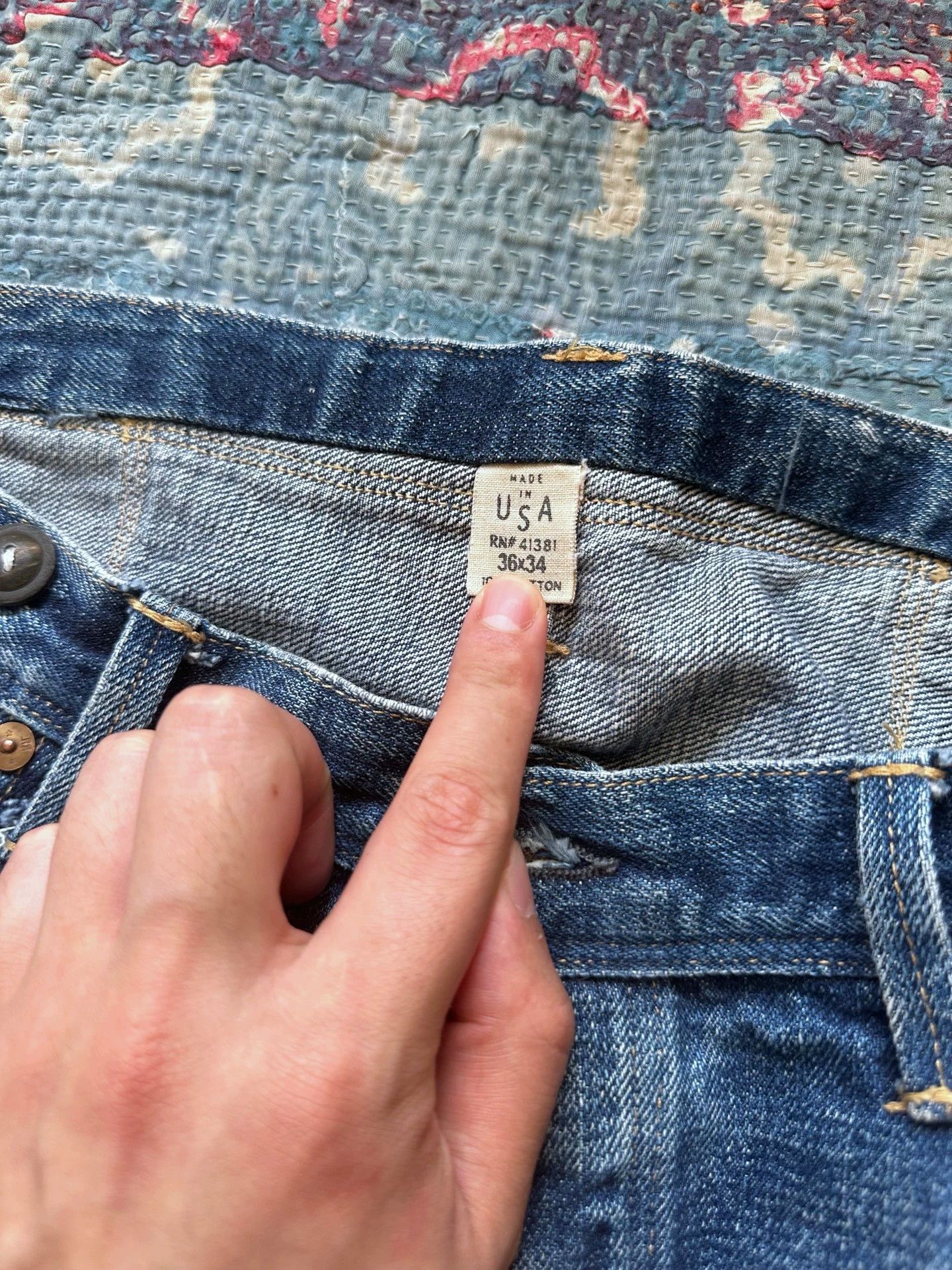 RRL Ralph Lauren RRL Vintage Distressed Jeans 36x34 Beggy Fit Size US 36 / EU 52 - 5 Thumbnail