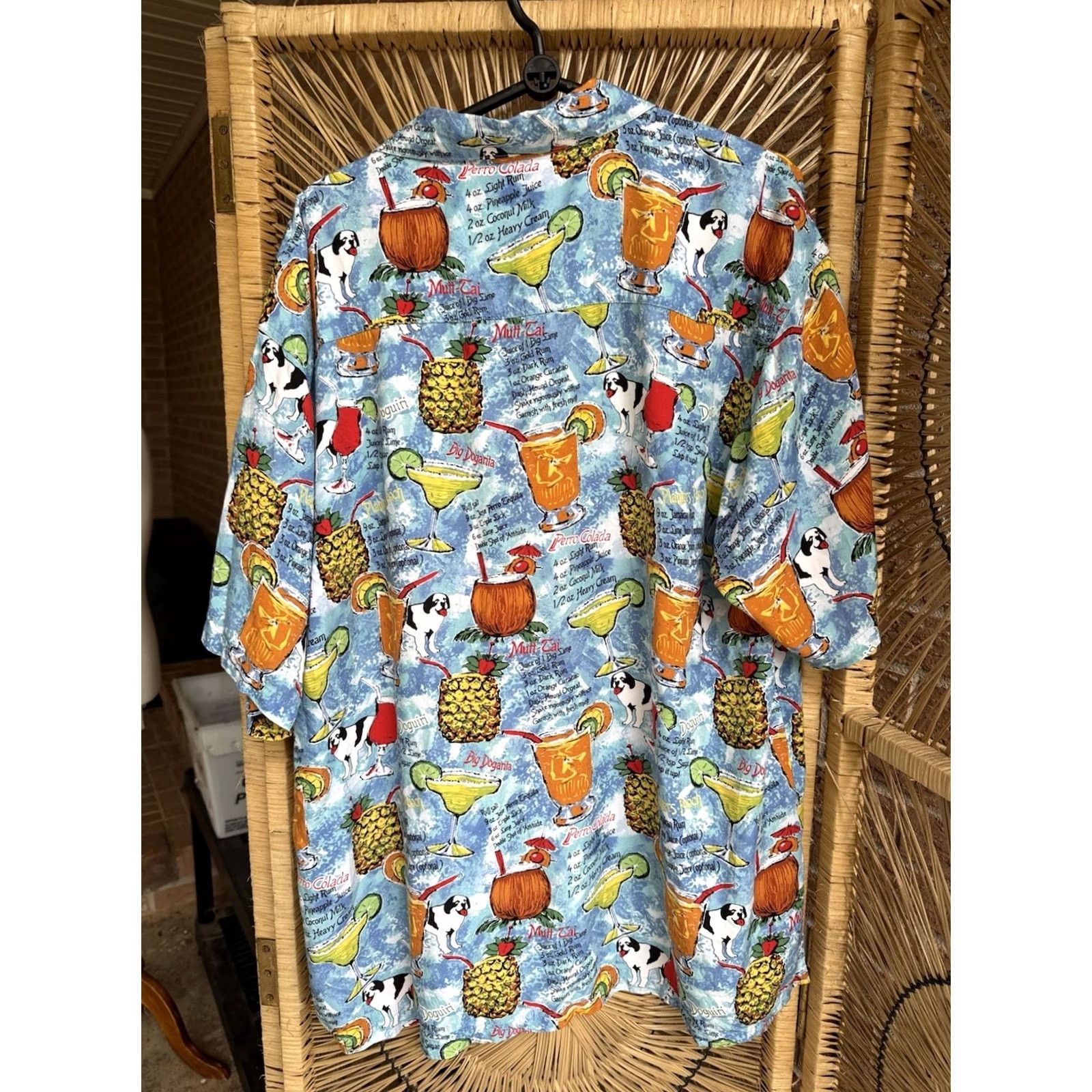 Big Dogs Big Dogs Cocktail Recipe Button-Down Shirt L Multicolor Men Short Sleeve Animal Print Mens Size US L / EU 52-54 / 3 - 6 Thumbnail