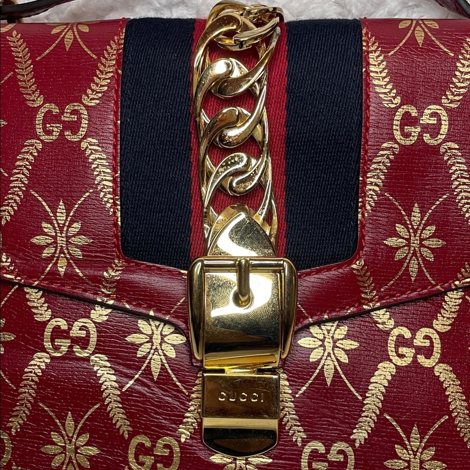 Gucci Gucci Sylvie Gold Foil GG Star Crossbody 524405 Size ONE SIZE - 3 Thumbnail