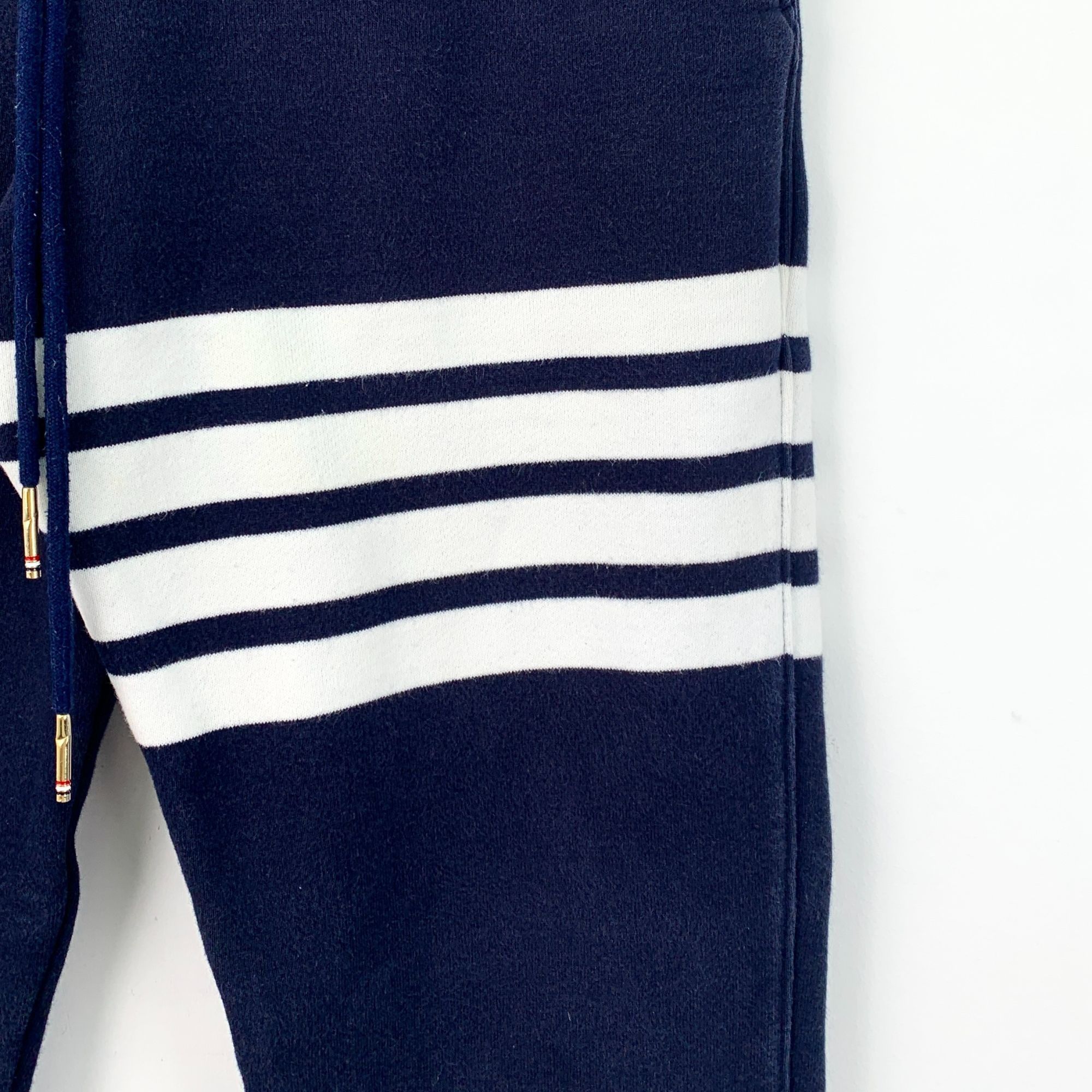 Thom Browne Thom Browne Dark Blue Cotton Four-Bar Stripe Drawstring Spor Size 24" / US 00 / IT 34 - 6 Thumbnail