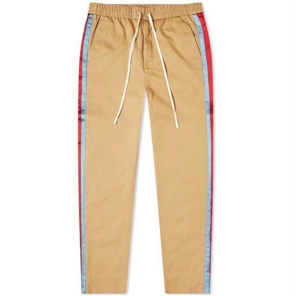 image of Gucci Tapered Stripe Chino Pants in Brown, Men's (Size 34)