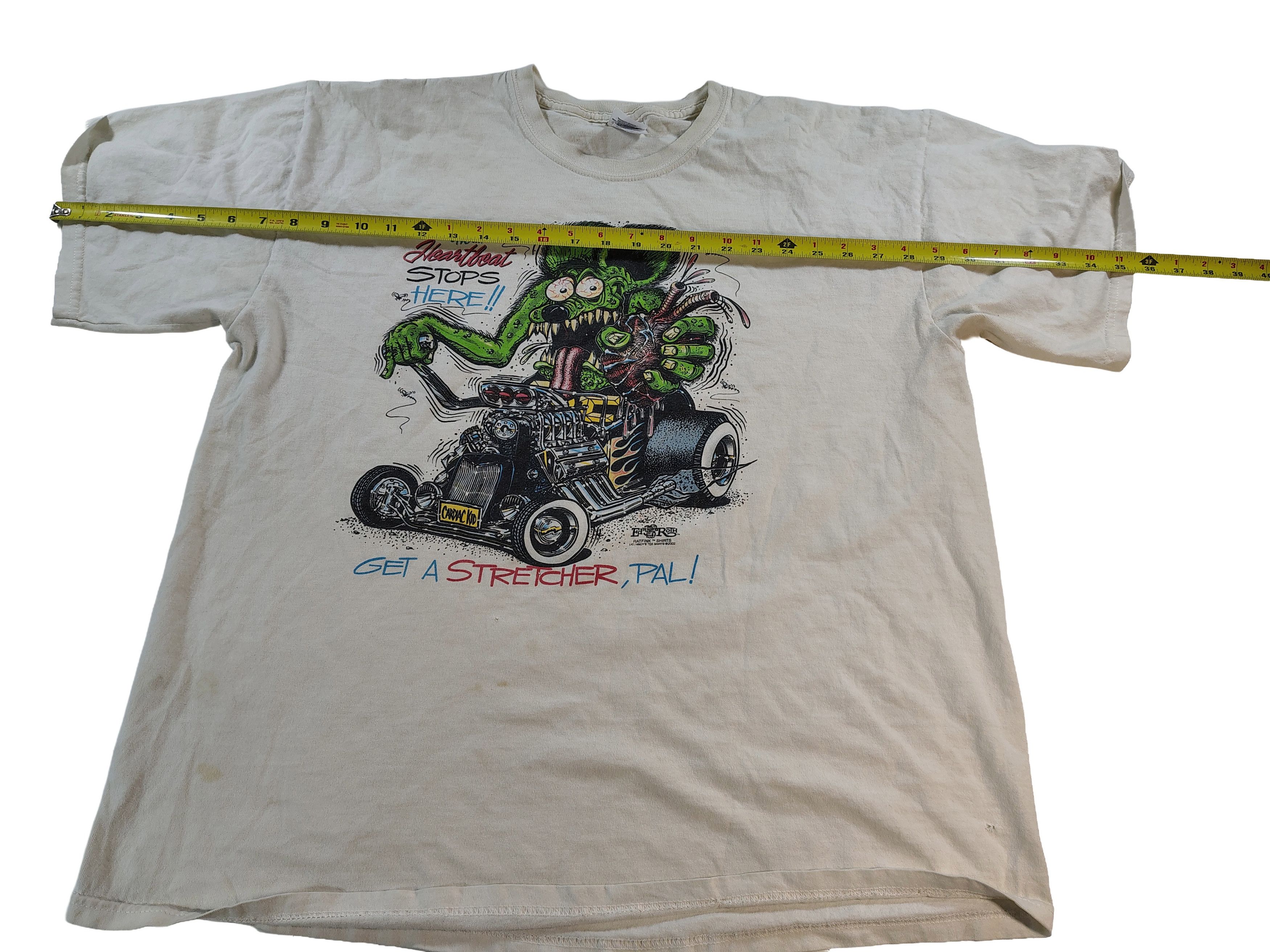 Gildan The Men's Vintage XL White Classic Hot Rod Graphic T-Shirt Size US L / EU 52-54 / 3 - 5 Thumbnail