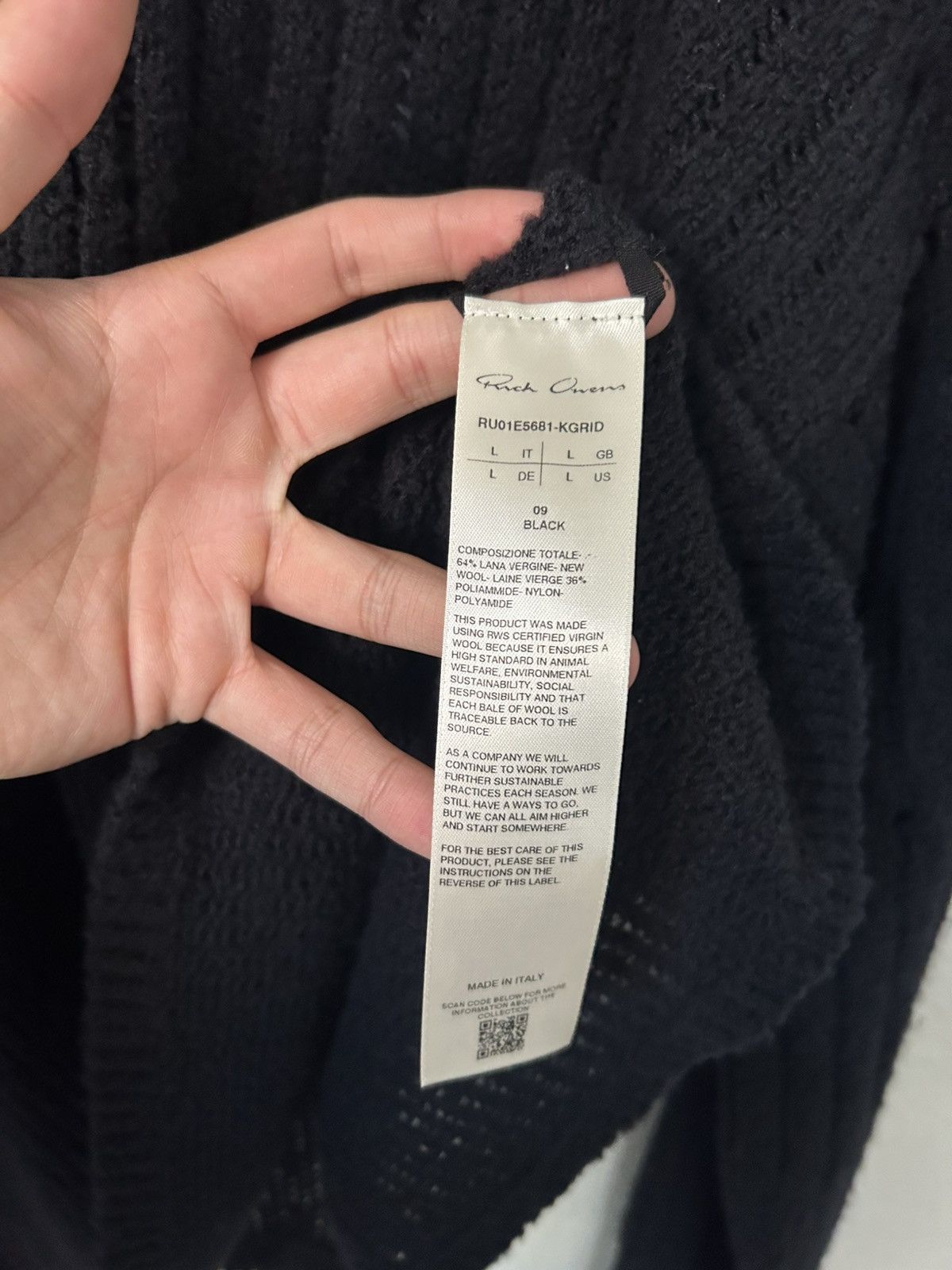 Rick Owens NEW RICK OWENS SS25 PULL SWEATER Size US L / EU 52-54 / 3 - 4 Thumbnail