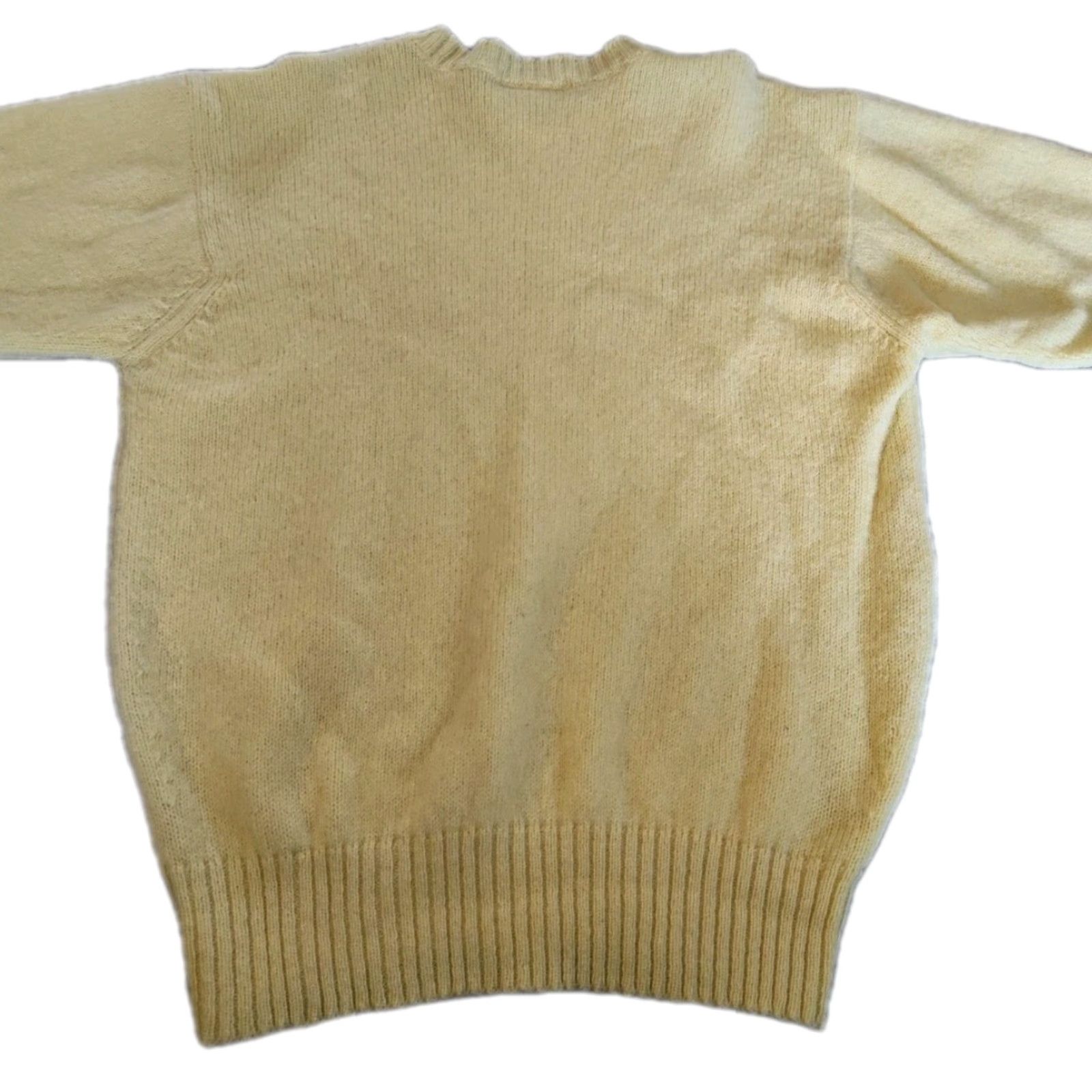 Gap VINTAGE Gap Shetland Wool Sweater Women Medium Yellow 80s Classic Preppy Crew Neck Pullover Size M / US 6-8 / IT 42-44 - 2 Thumbnail