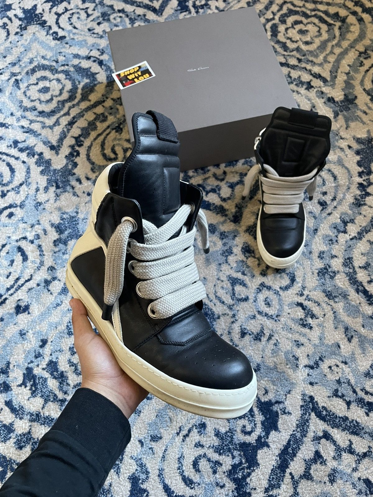 Rick Owens Rick Owen's GEOBASKET jumbo lace | Grailed