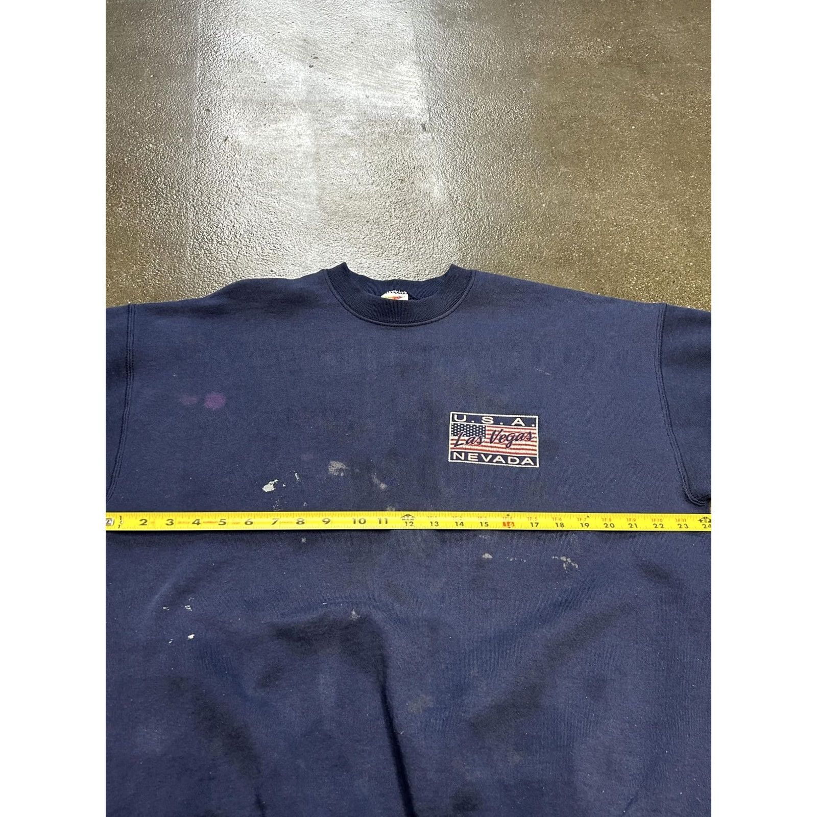Fruit Of The Loom VINTAGE Las Vegas Sweatshirt Crewneck Mens XL Blue USA Nevada Fruit of the Loom 90s Size US XL / EU 56 / 4 - 5 Thumbnail