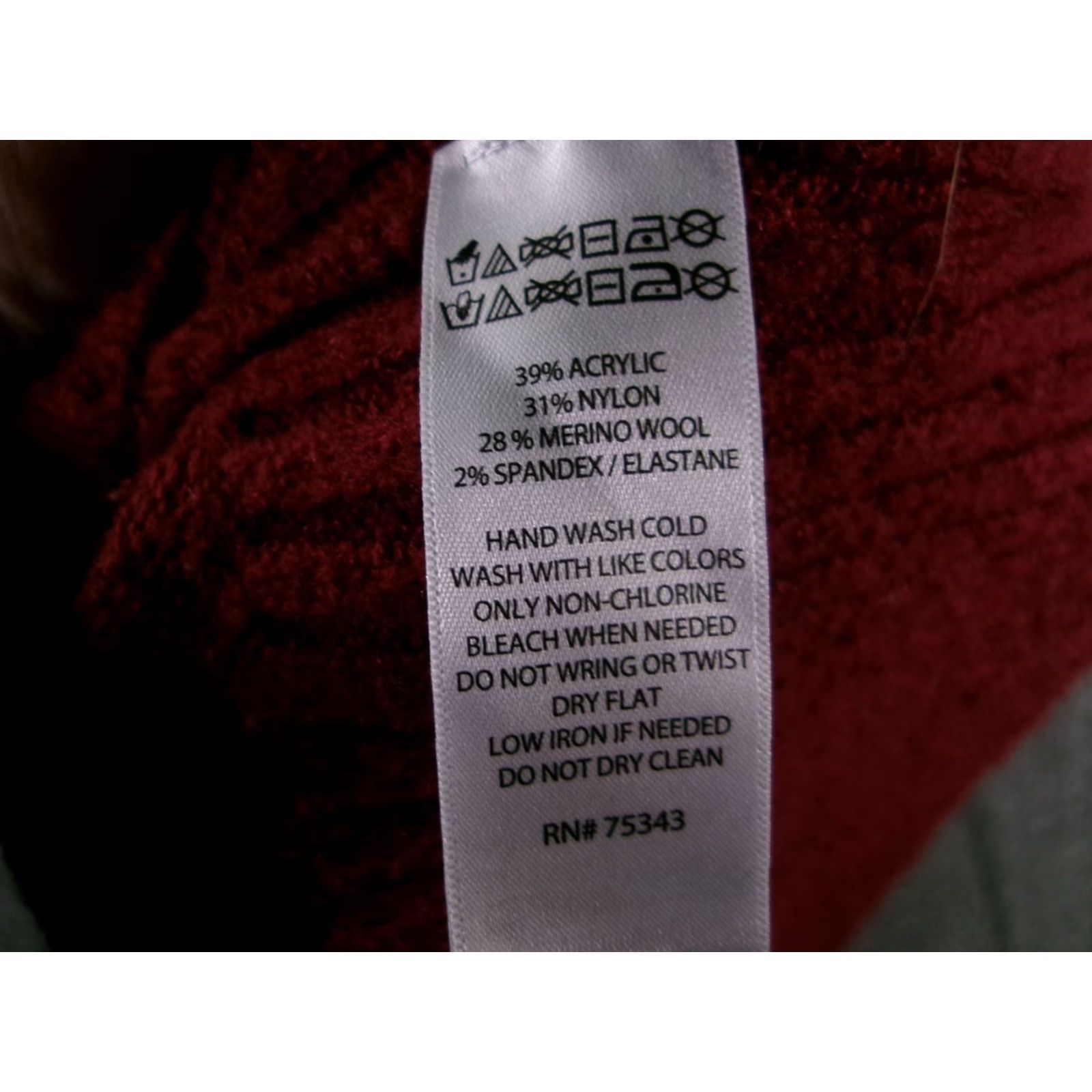Rachel Zoe Rachel Zoe Sweater Womens L Hooded Turtleneck Ribbed Hem Relaxed Burgundy Cozy Size L / US 10 / IT 46 - 7 Thumbnail