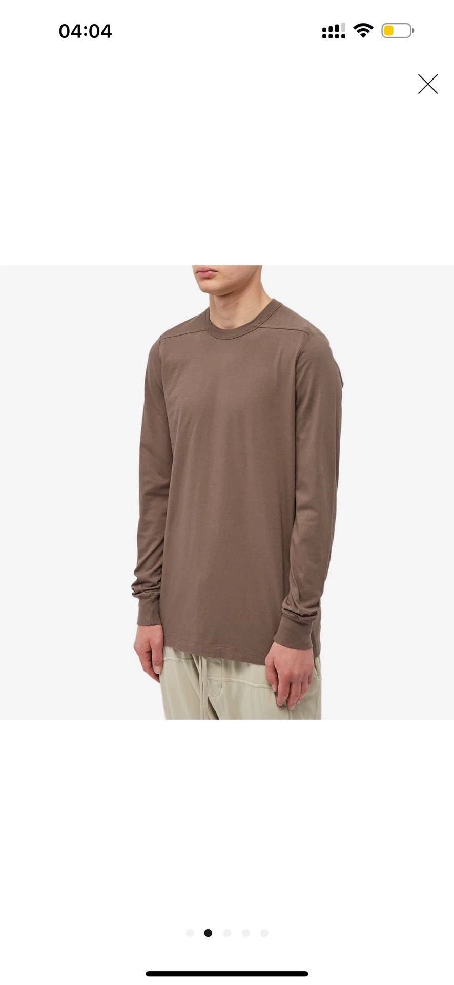Rick Owens Rick Owens Main line taupe bottoming long sleeve-2508 Size US L / EU 52-54 / 3 - 5 Thumbnail