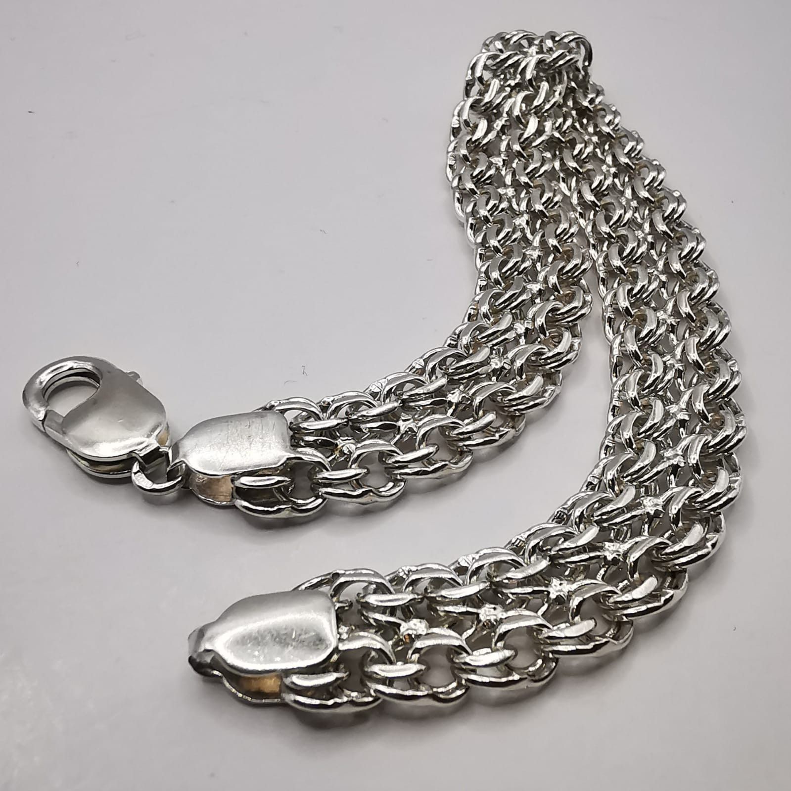 Sterling Silver Vintage Bracelet 925 Sterling Silver, Handmade,seal, 31,92g Size ONE SIZE - 1 Thumbnail