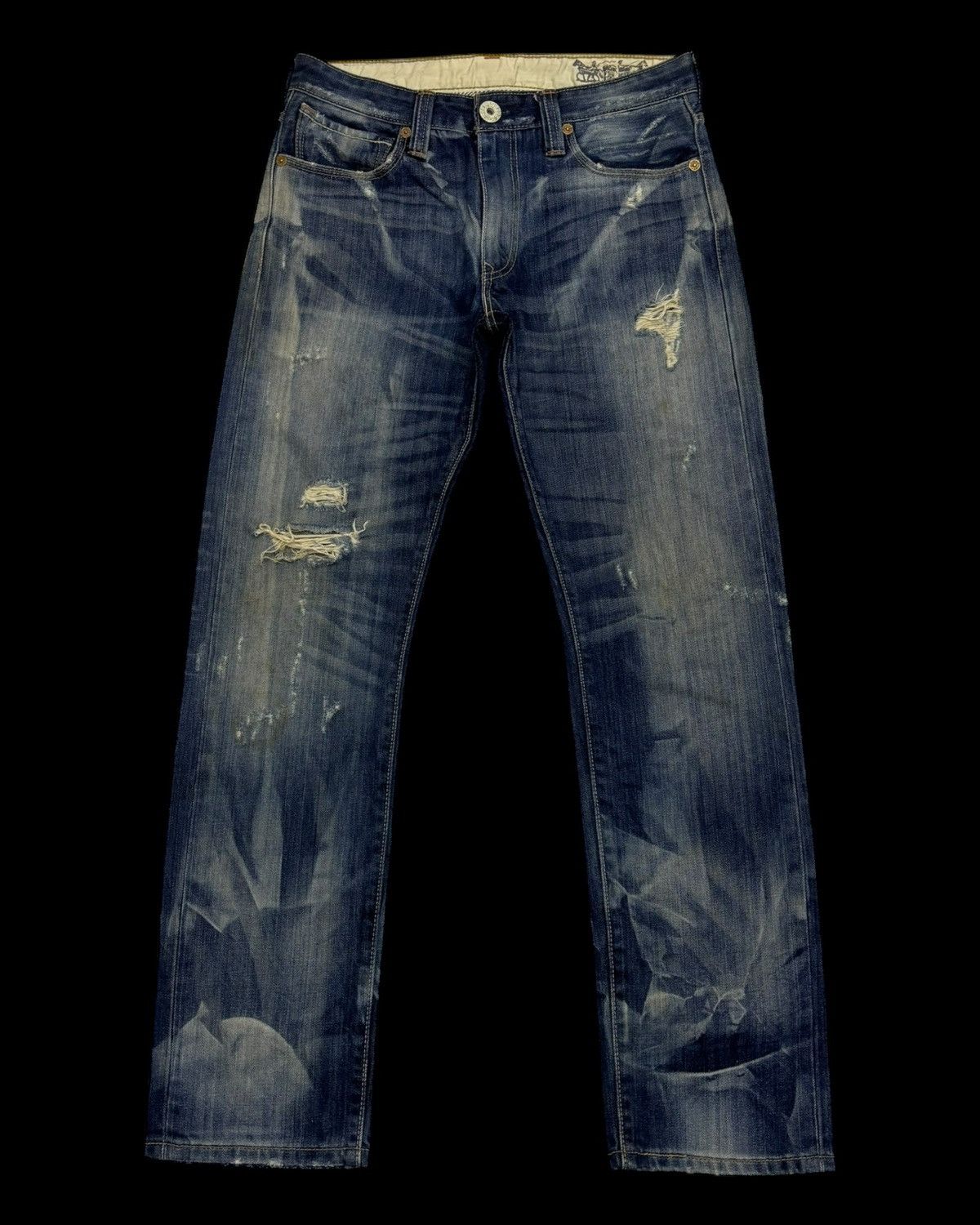 If Six Was Nine × Levi's 💥Insane💥90s Style Levis 505 Slim Straight Jean Distressed Size US 32 / EU 48 - 7 Thumbnail