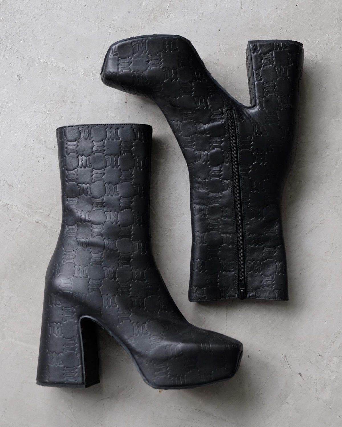 image of Misbhv The Pop Platform Monogram Boots Black, Women's (Size 8)