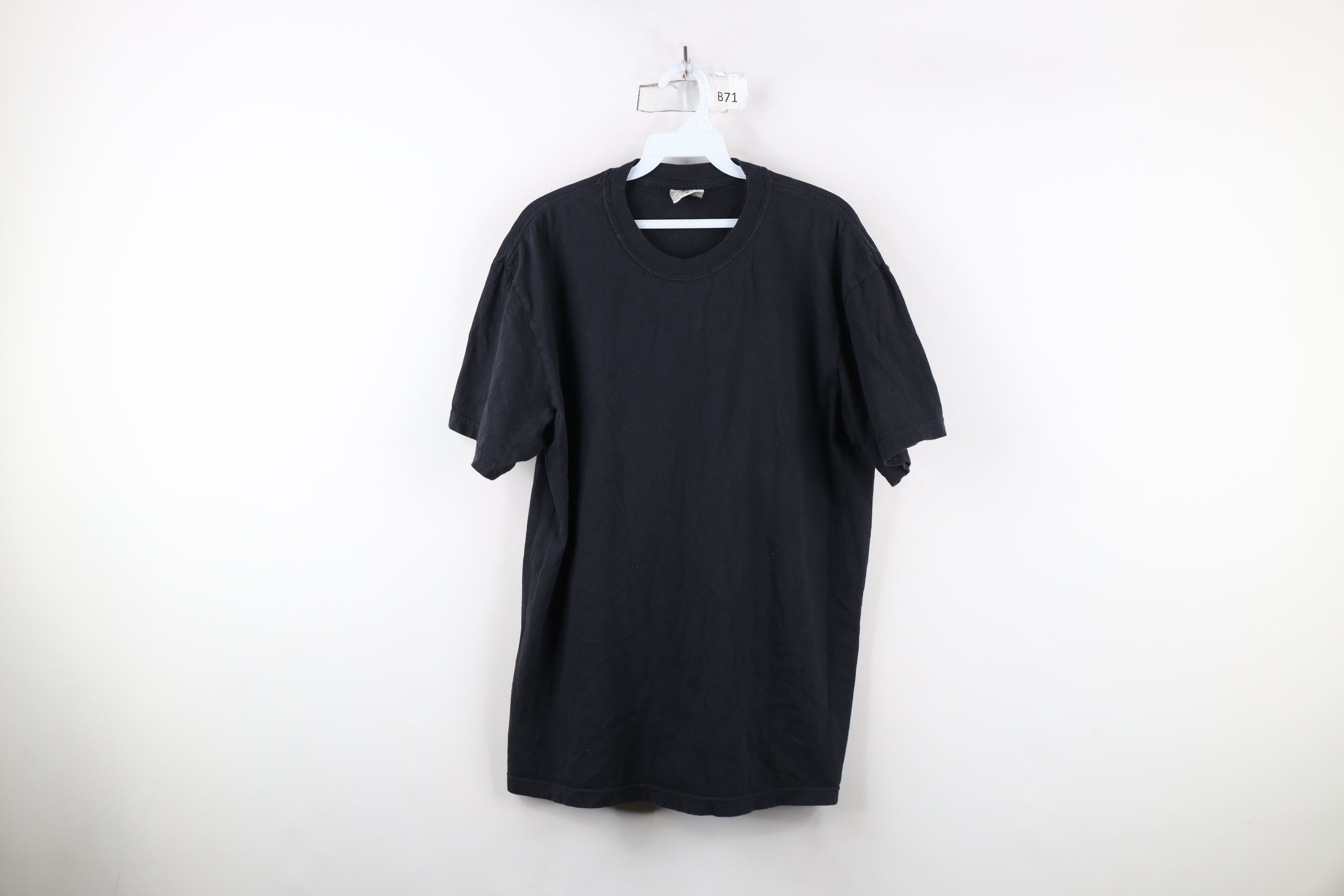 Vintage Vintage 90s Streetwear Heavyweight Garment Dye T-Shirt Black Size US L / EU 52-54 / 3 - 1 Thumbnail