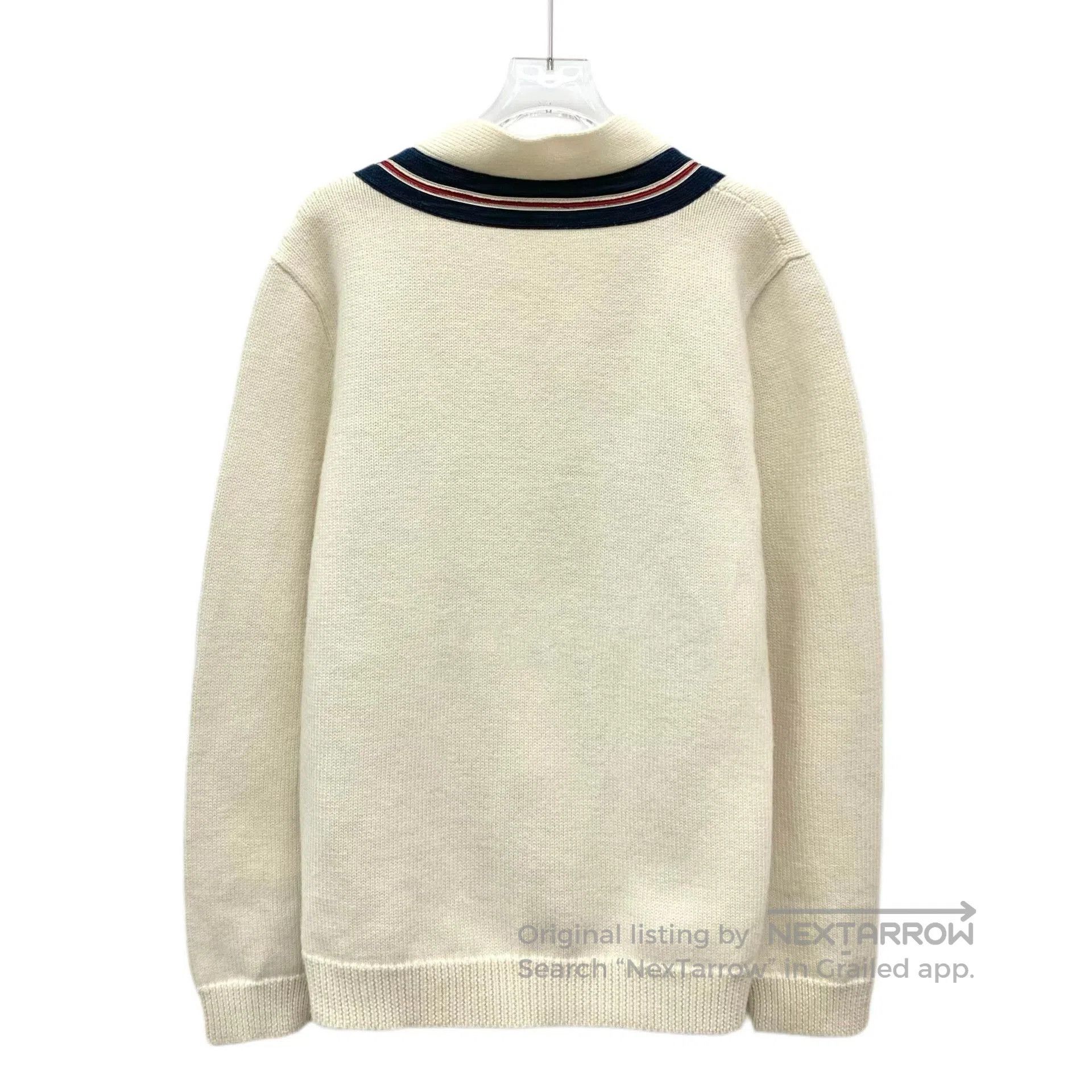 Gucci Gucci Beige Bee Embroidery Wool Cardigan. Size S / US 4 / IT 40 - 2 Thumbnail