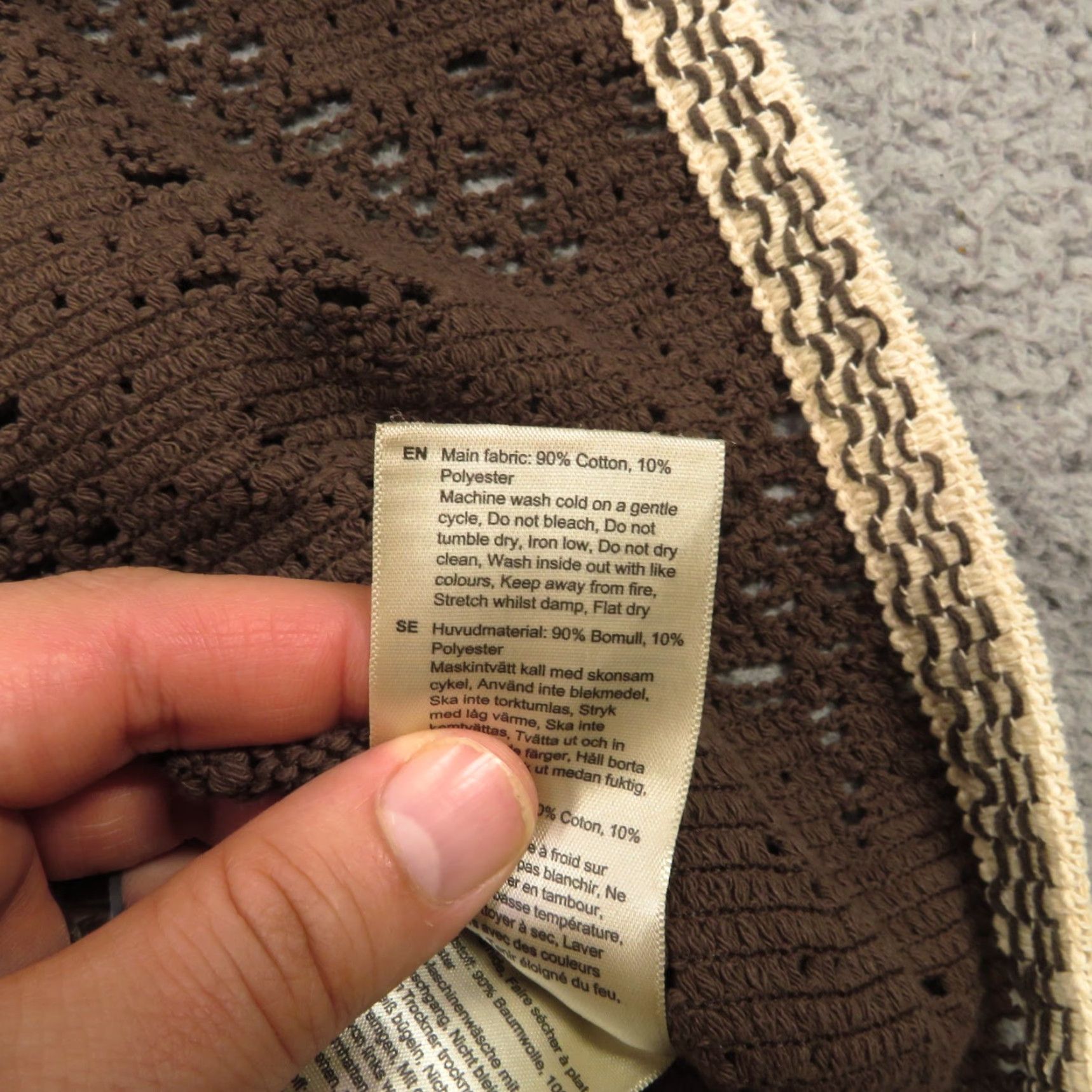 OAS OAS Vest Mens 2XL Brown V Neck Crochet Knit Graphic Luxury Resort Poolside Casual Size US XXL / EU 58 / 5 - 5 Thumbnail
