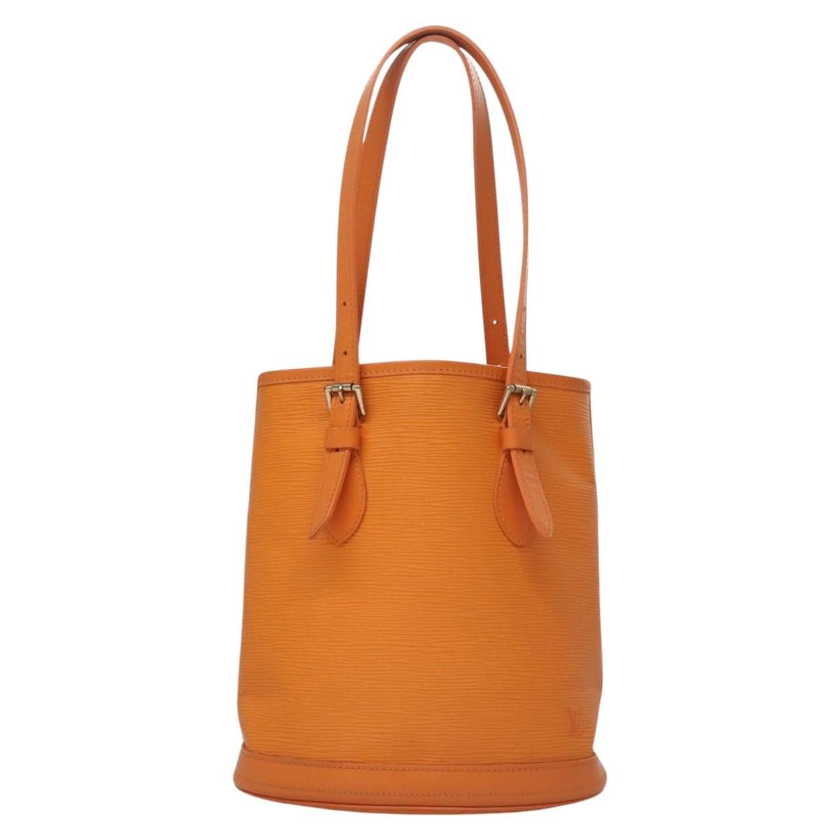Louis Vuitton Bucket Pm Orange Leather Shoulder Bag (Pre-Owned) Size ONE SIZE - 1 Thumbnail