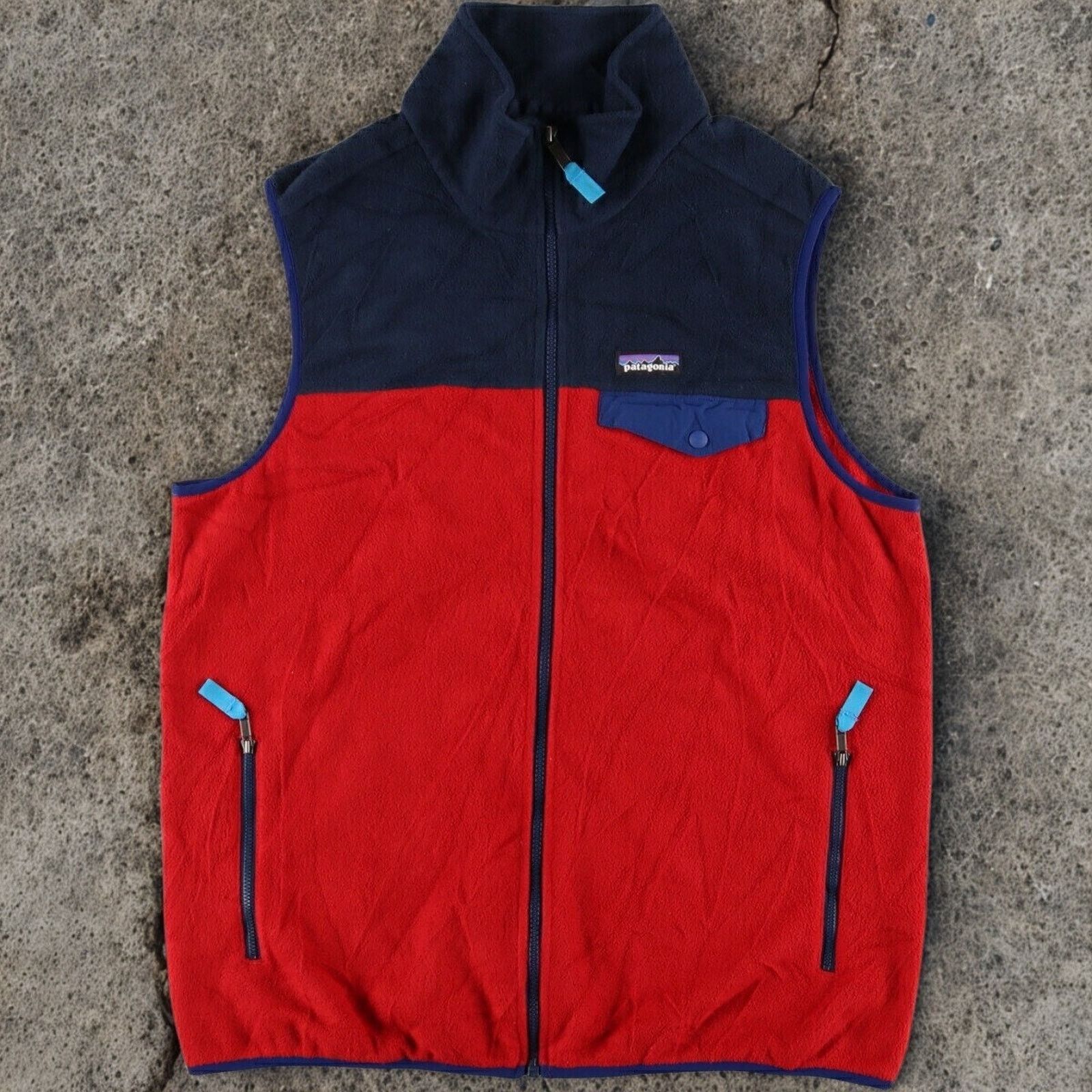 Patagonia Patagonia Synchilla Snap-T Fleece Vest Men’s M Red Navy FA15 Size US M / EU 48-50 / 2 - 15 Thumbnail