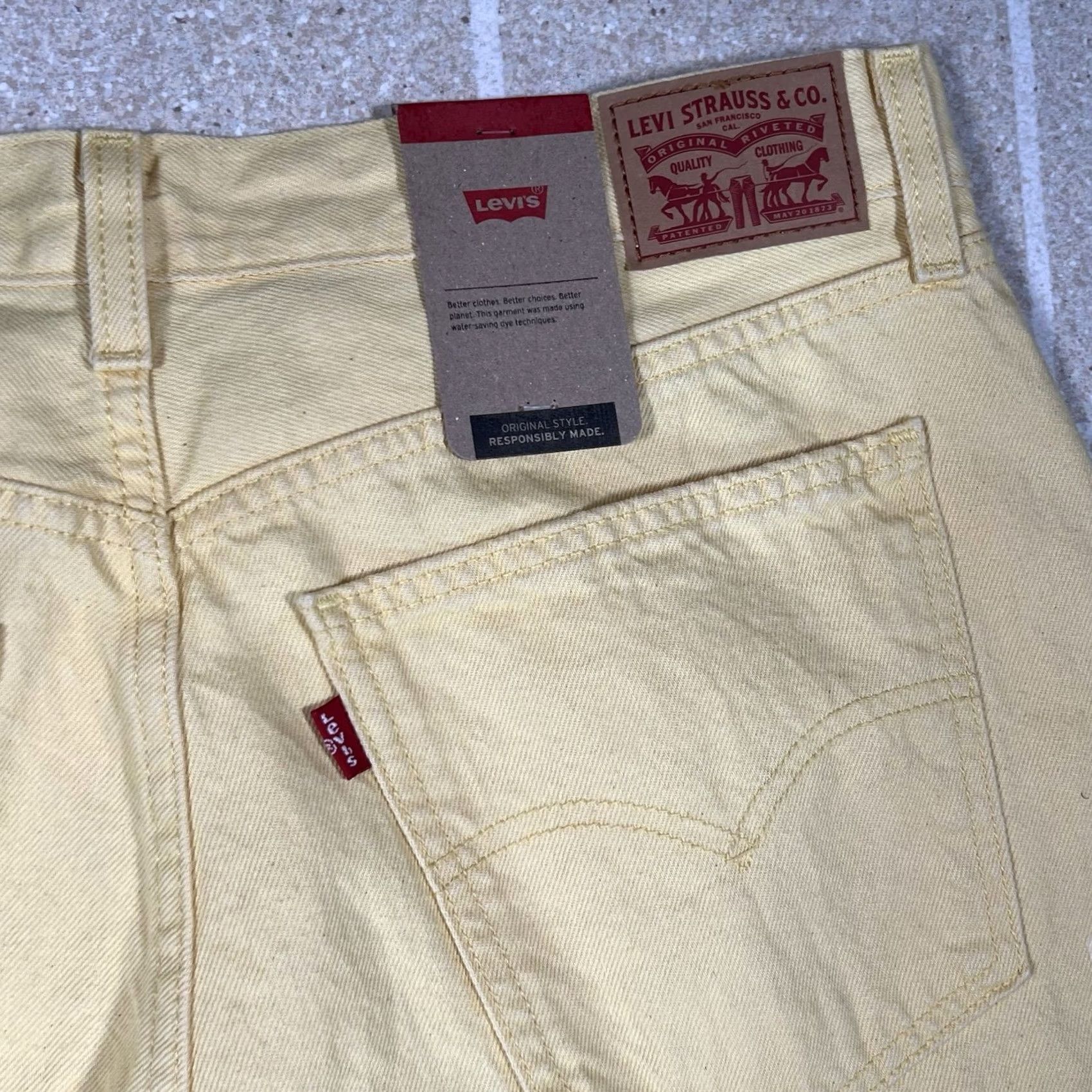 Levi's Levi’s Jeans Yellow Size 29x30 Womens Straight Denim Middy Mid Rise New With Tag Size 29" - 4 Thumbnail