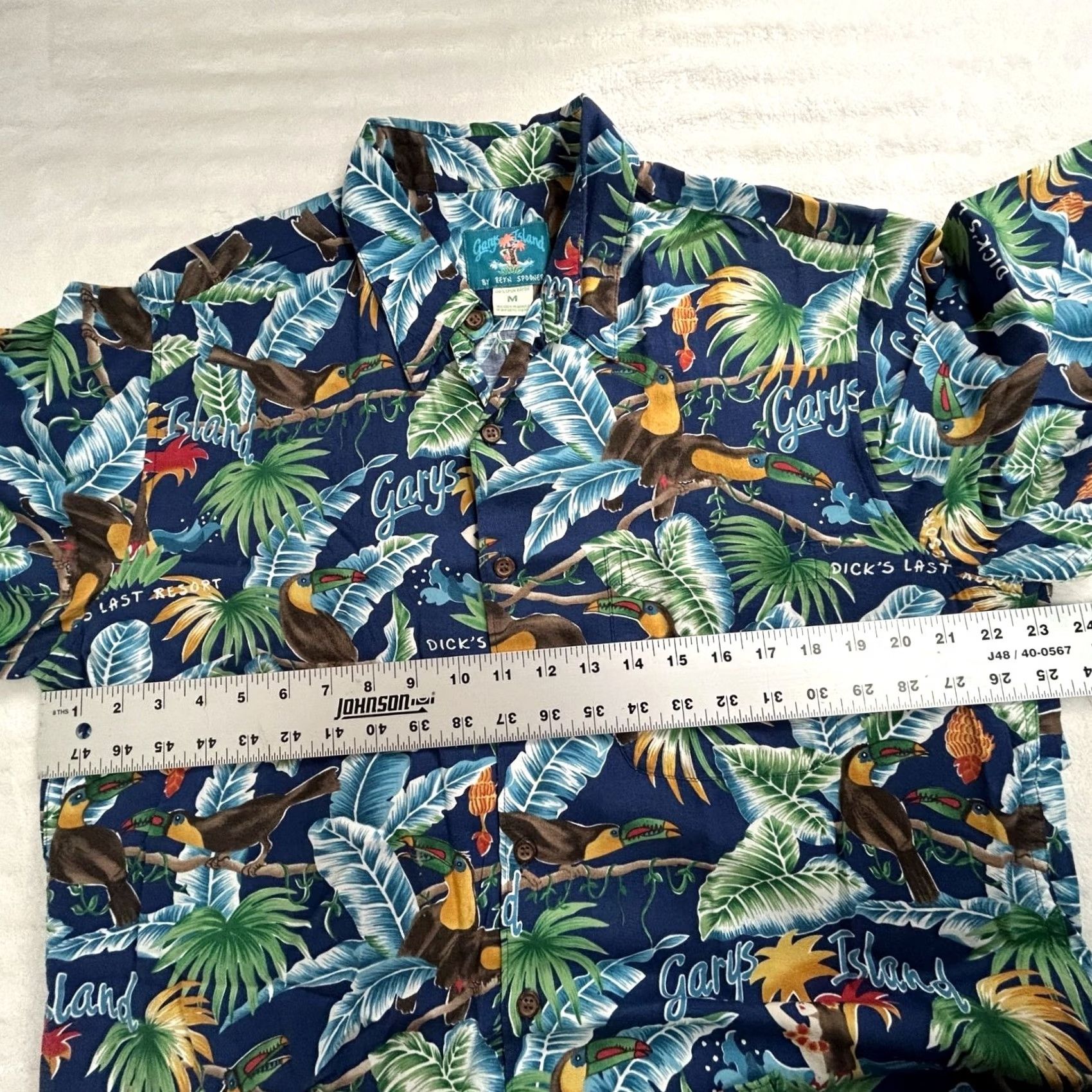 Reyn Spooner VINTAGE Reyn Spooner Garys Island Hawaiian Shirt Medium Tropical Print Button-Up Size US M / EU 48-50 / 2 - 6 Thumbnail