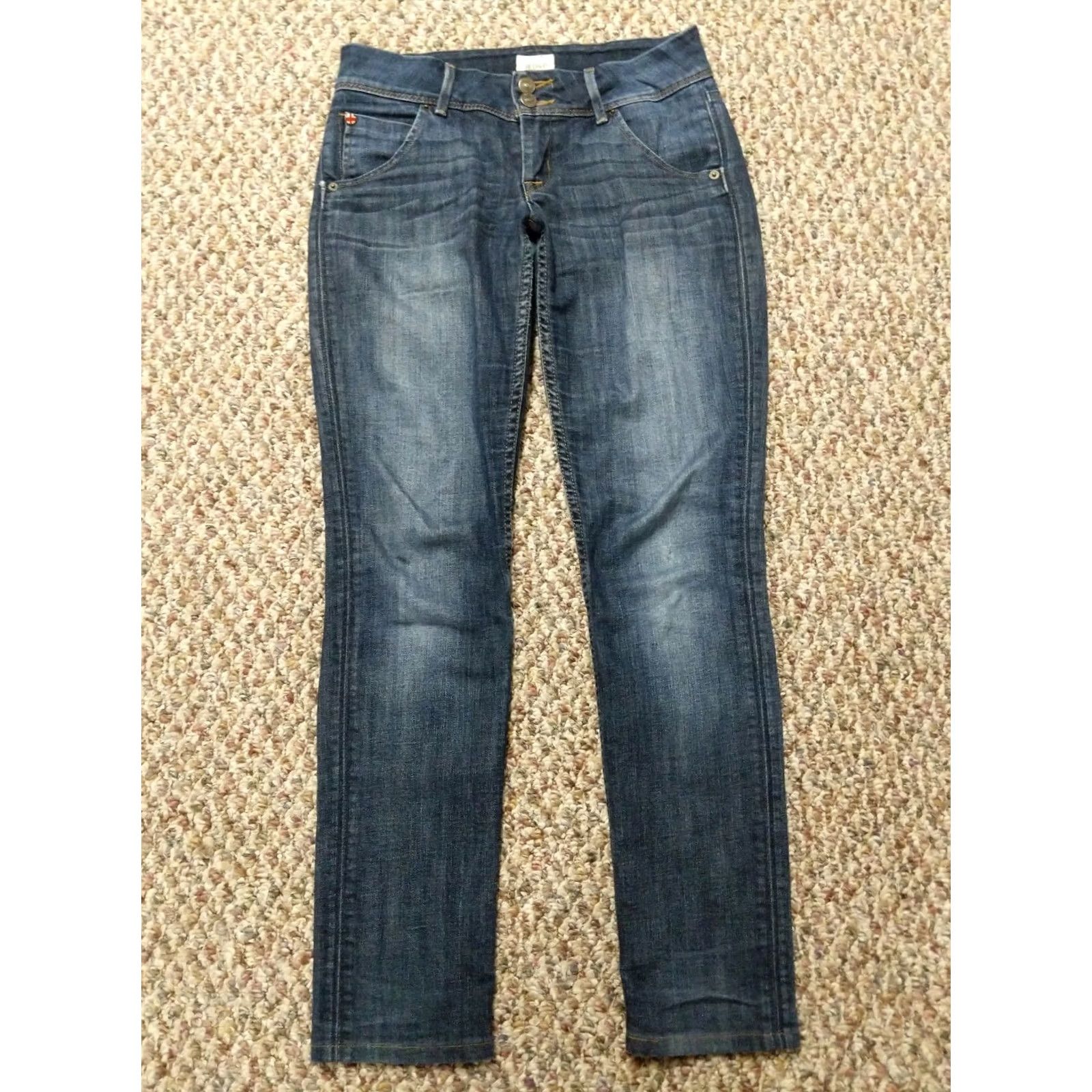 Hudson Hudson Collin Skinny Jeans Size 25 Medium Wash 29x29 Blue Cotton Blend Zip Zipper Closure Stretch Women Jeans Skinny & Slim Adults? Size 42" / US 20 - 2 Thumbnail