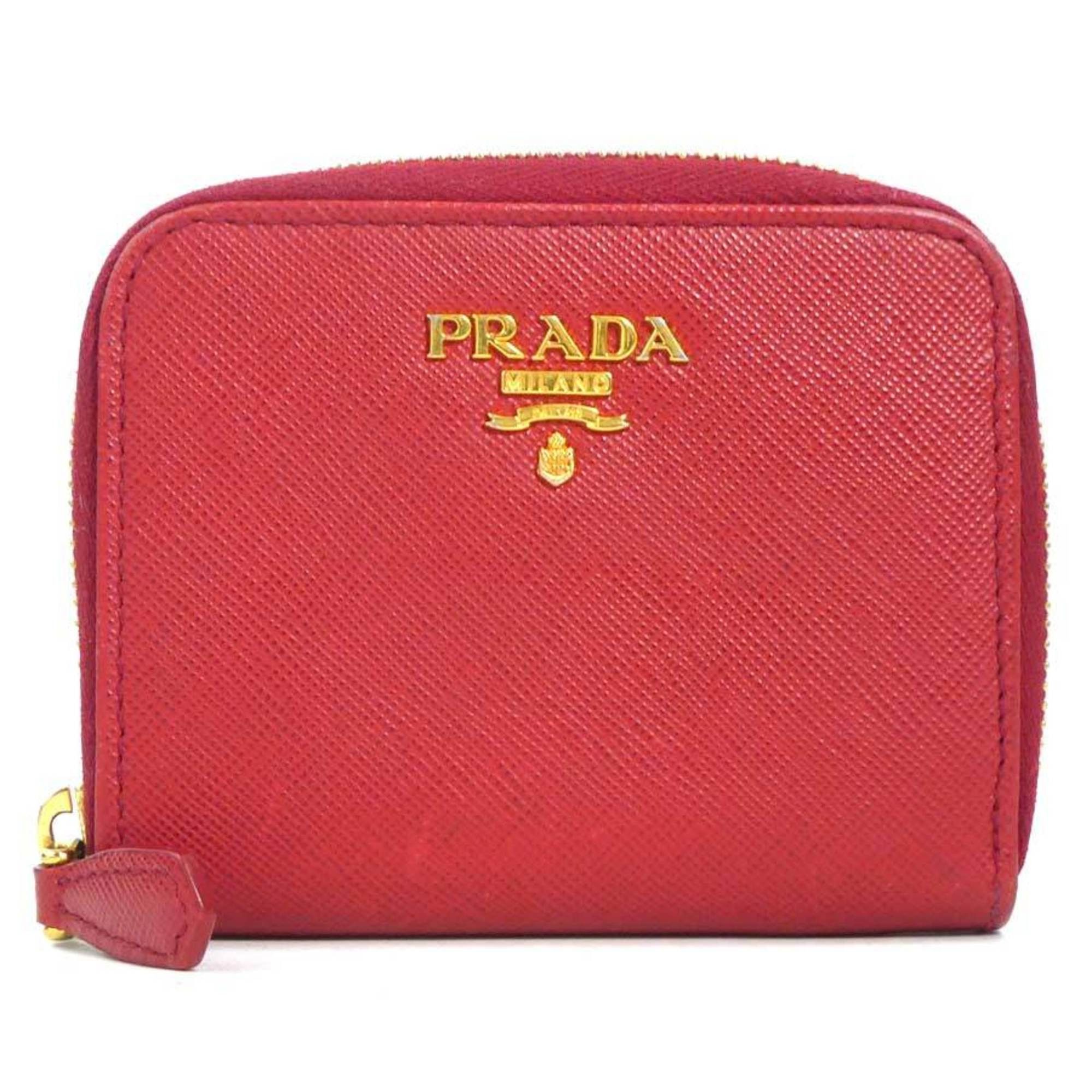 Prada PRADA wallet/coin case leather red men's women's h30996a Size ONE SIZE - 1 Thumbnail