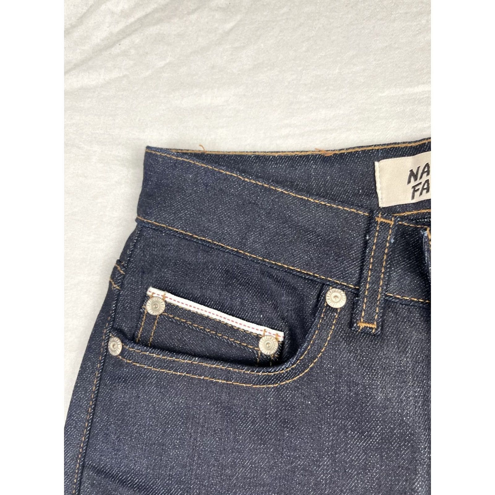Vintage Naked & Famous Jeans Womens 25x32 Inseam High Skinny Nightshade Stretch Selvedge Jeans Size 42" / US 20 - 6 Thumbnail