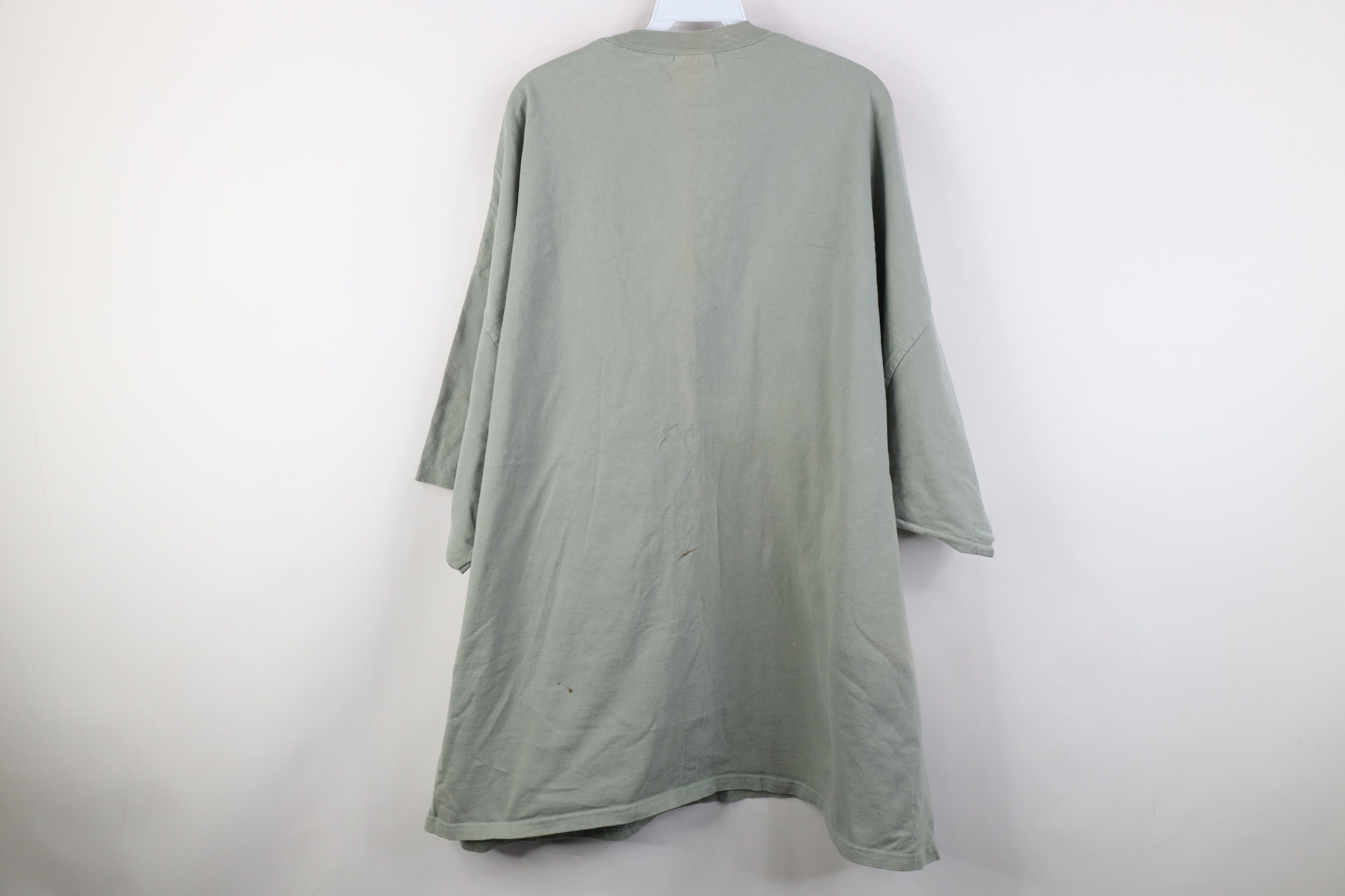 Vintage Vintage 90s Y2K Streetwear Heavyweight T-Shirt Light Green Size US XXL / EU 58 / 5 - 10 Thumbnail