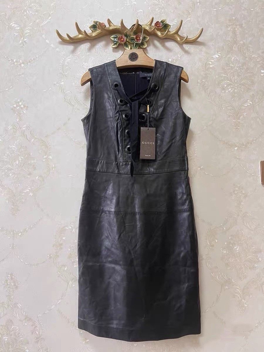 Gucci Gucci Runway Strapped Leather Sleeveless Dress Size M / US 6-8 / IT 42-44 - 1 Thumbnail