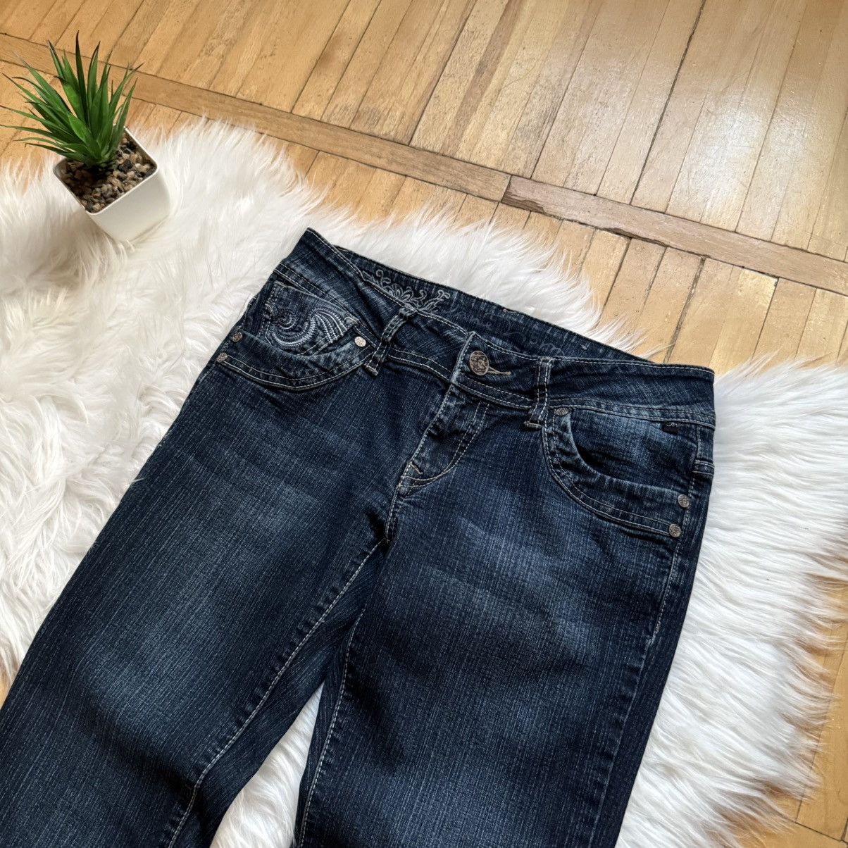 If Six Was Nine 📌 Vintage Y2K Washed Flared Low Rise LGB Jeans Size 32" / US 10 / IT 46 - 9 Thumbnail