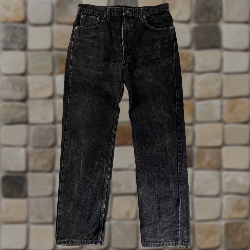 Levi's VINTAGE Levi's 505 Jeans Regular Fit Straight Black 33x32 Mens 90s USA Americana Denim Cotton Zip Pockets 36x32? Size US 33 - 1 Thumbnail